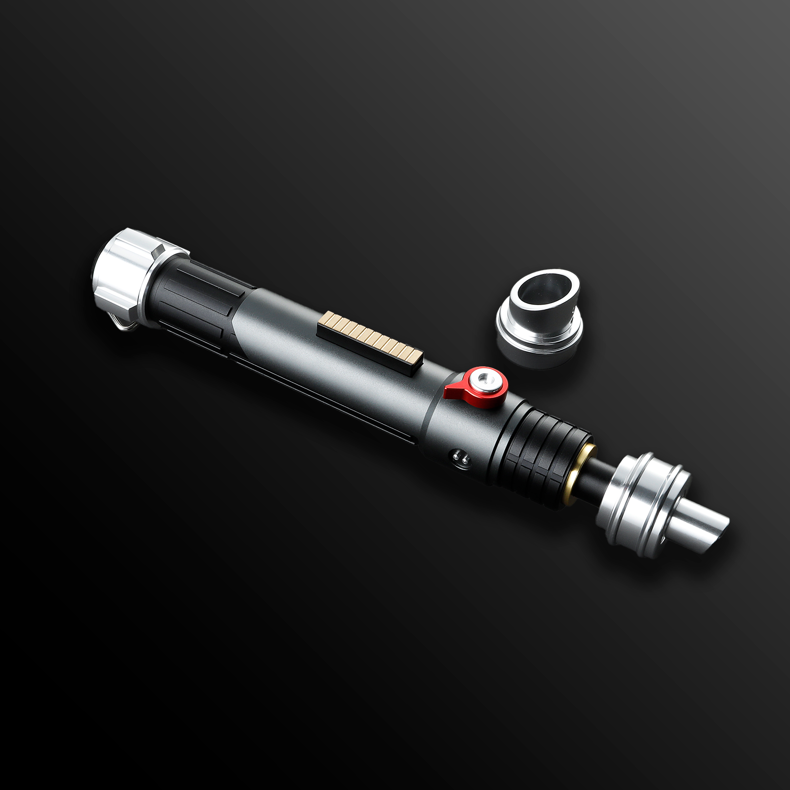 Ezra Bridger lightsaber with sleek metallic hilt and blue blade – Battle Sabers