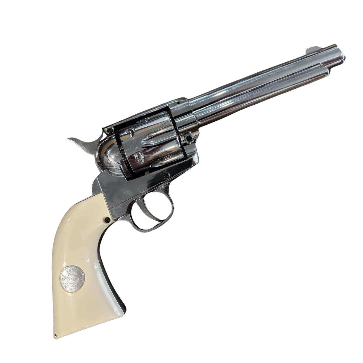 BONEYARD - Kele Colt 1873 Peacemaker Manual Metal Blaster – Silver