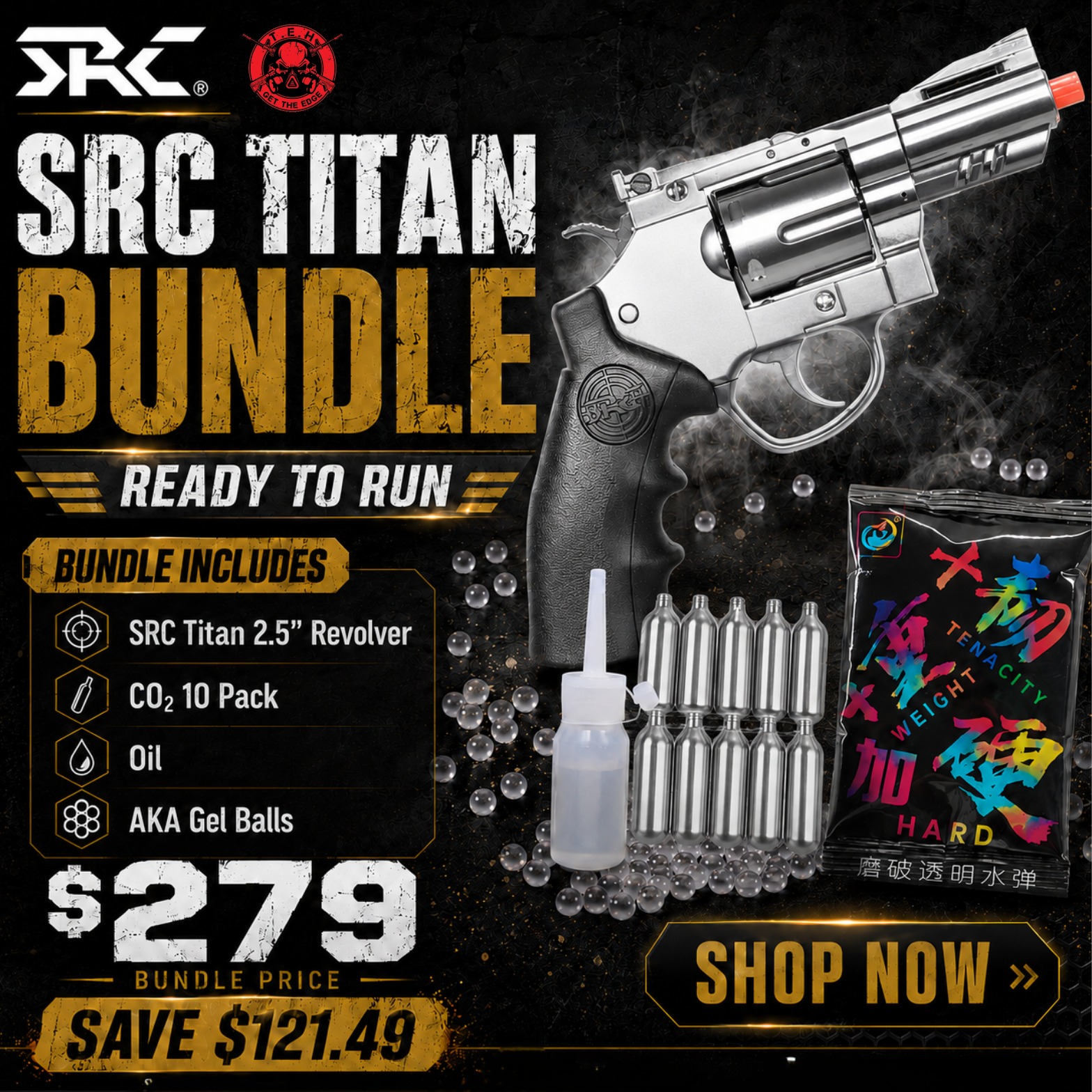 SRC Titan Bundle 2.5" Chrome