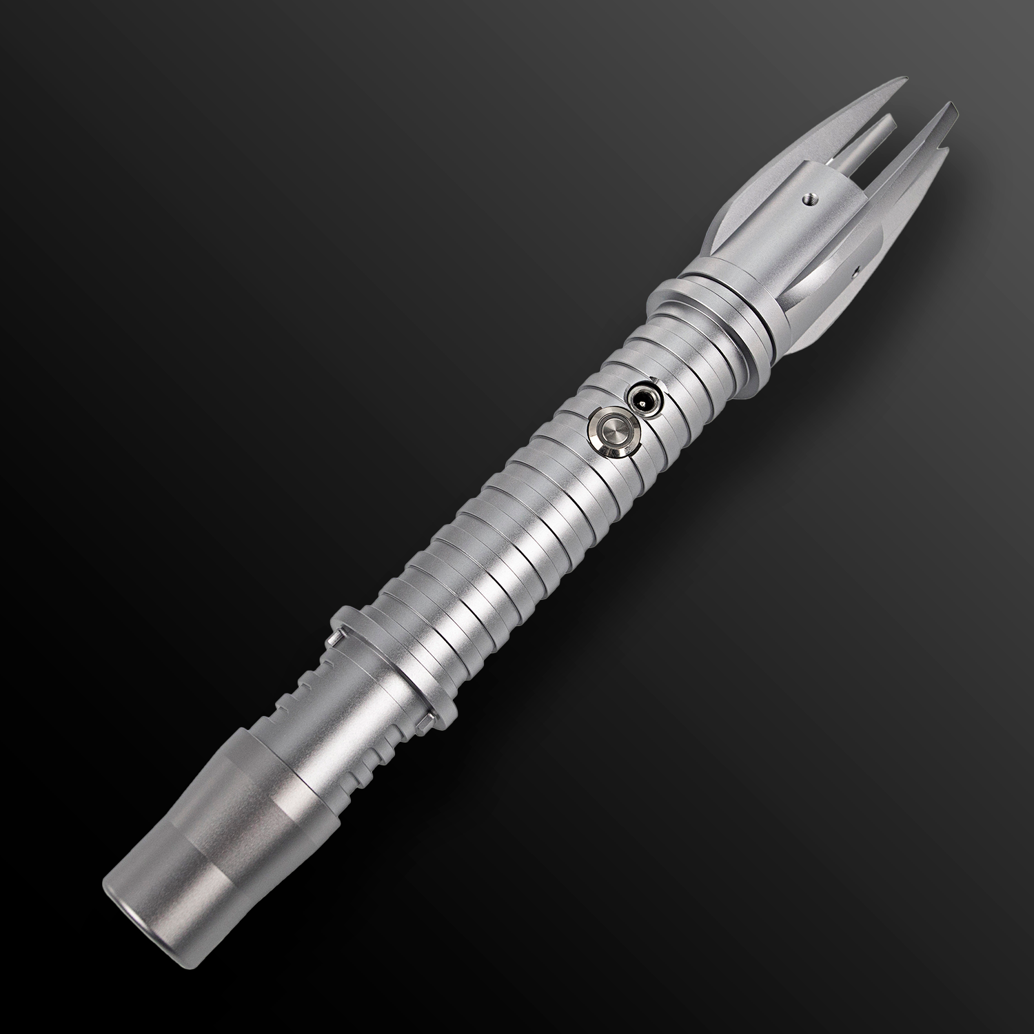 Side view of Phoenix Light Saber with a polished hilt - Battle Sabers