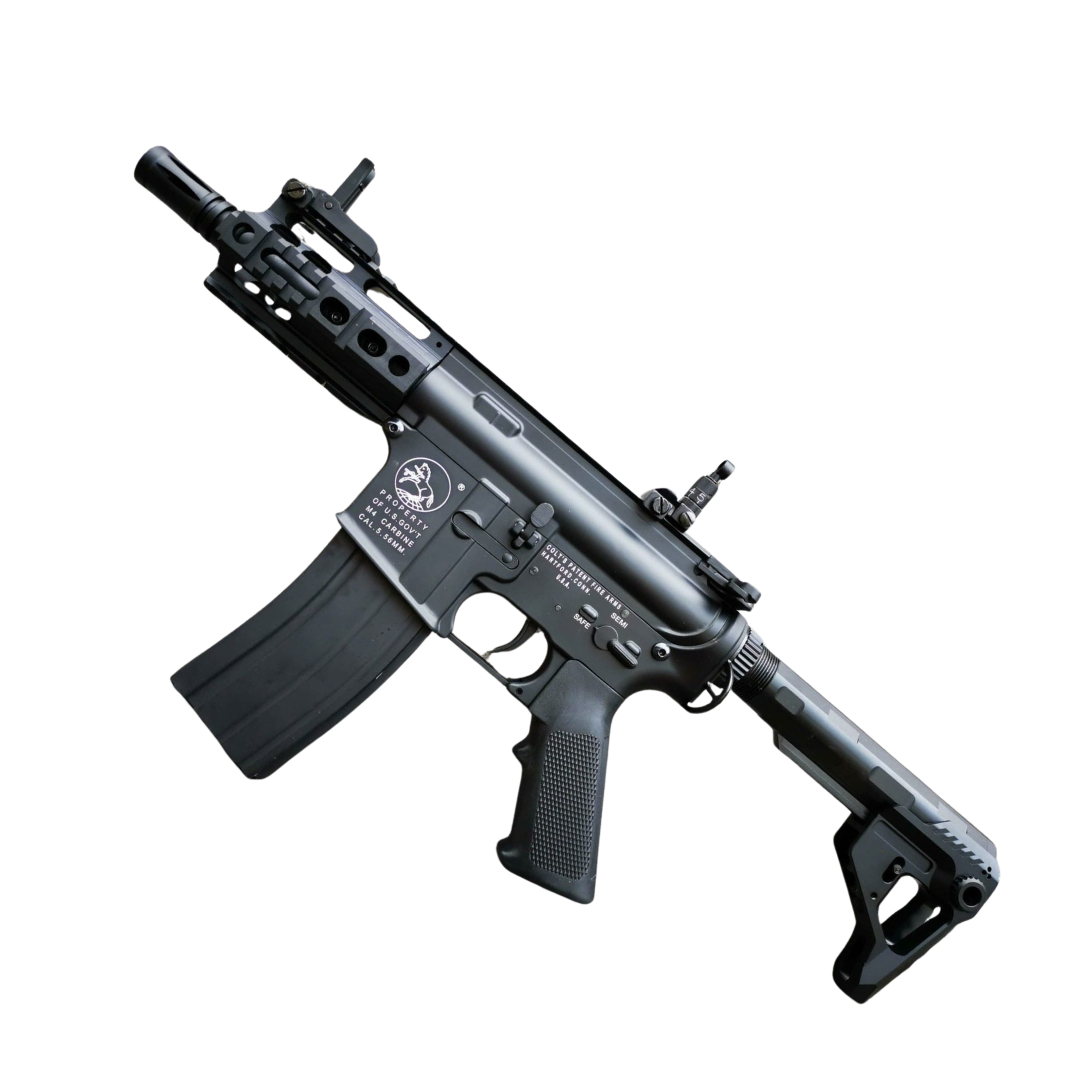 Double Bell M4 Pistol AEG Metal Gel Blaster - Black