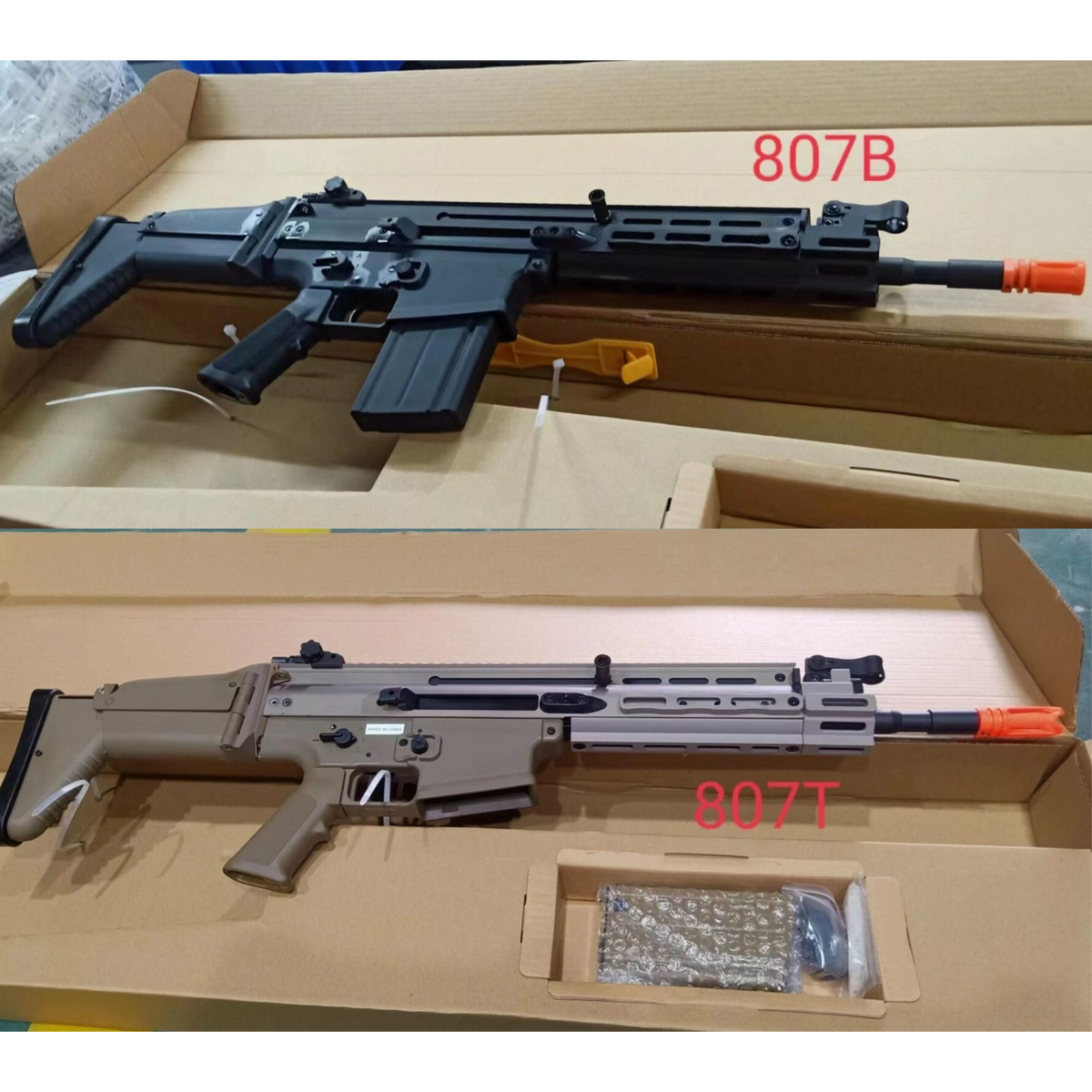 Double Bell SCAR-H M-LOK / PMM-style Metal AEG Gel Blaster - Black