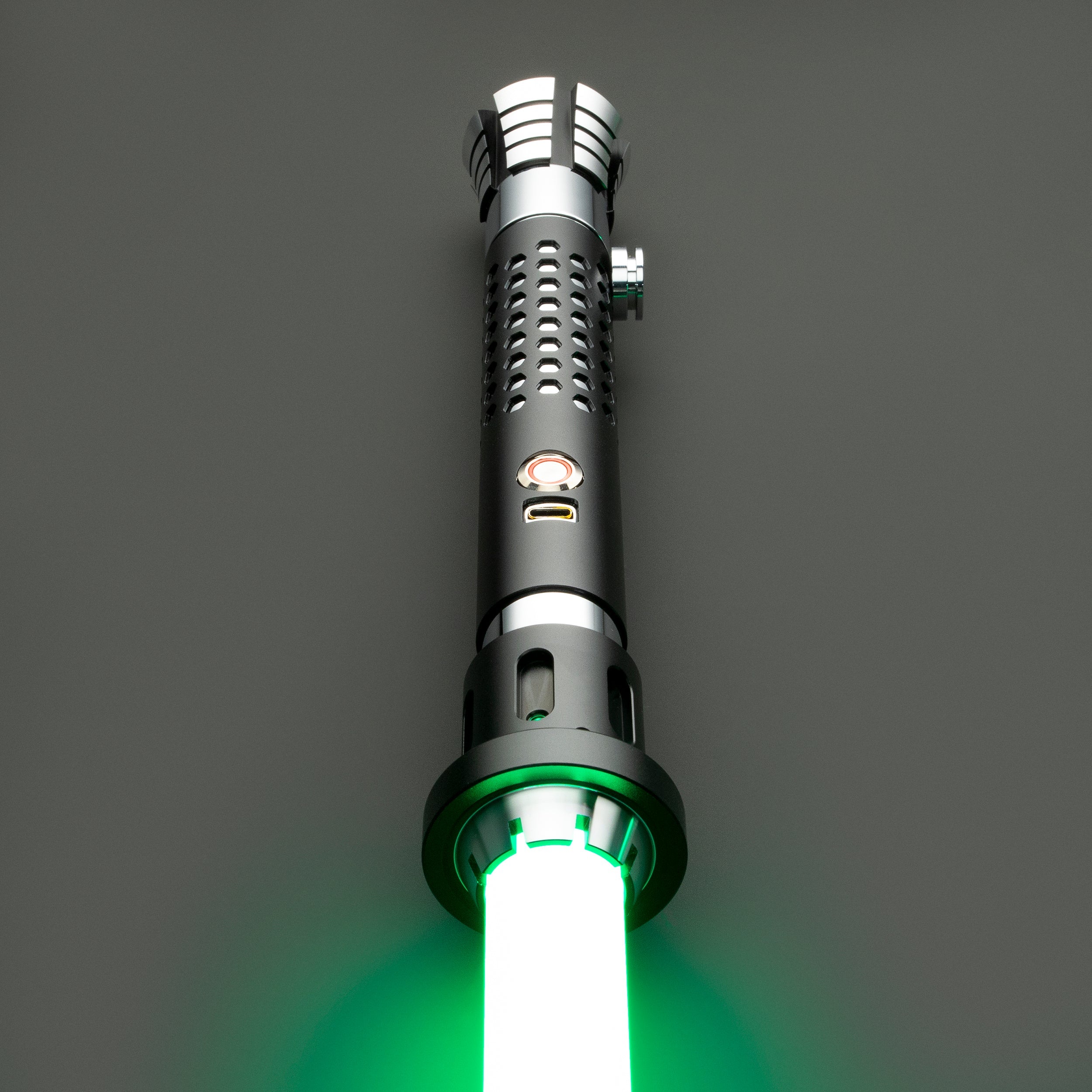 Close-up of Dread Light Saber’s dark, glowing blade - Battle Sabers