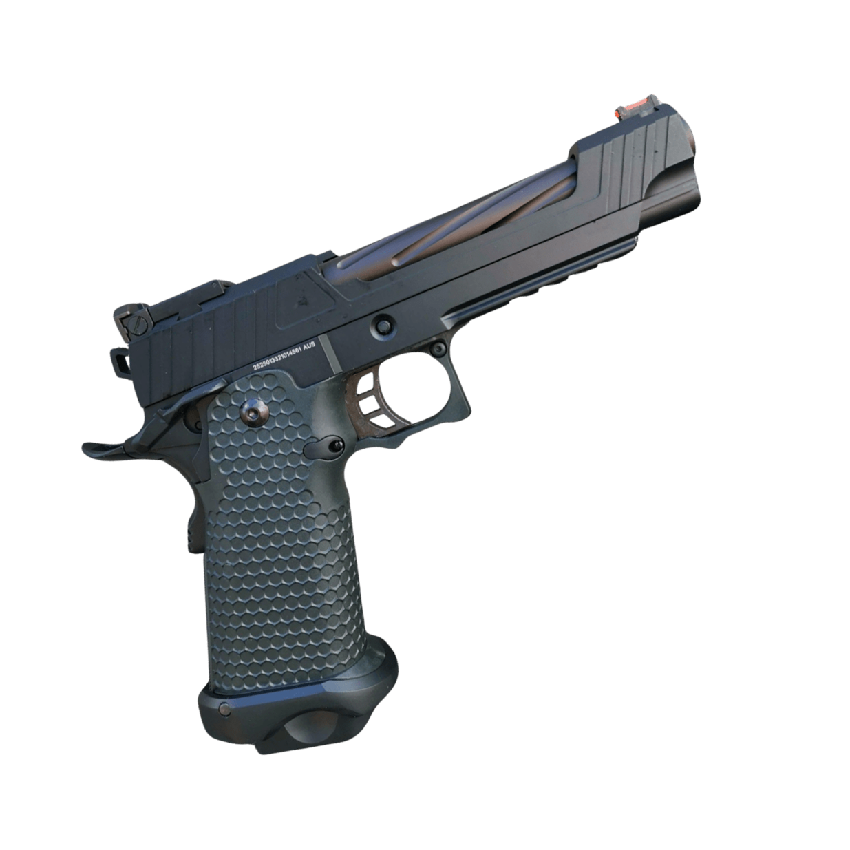 Golden Eagle 3402 Metal GMX Hi-Capa 5.1 Gas Blow Back Gel Blaster - Black/Sand Barrel