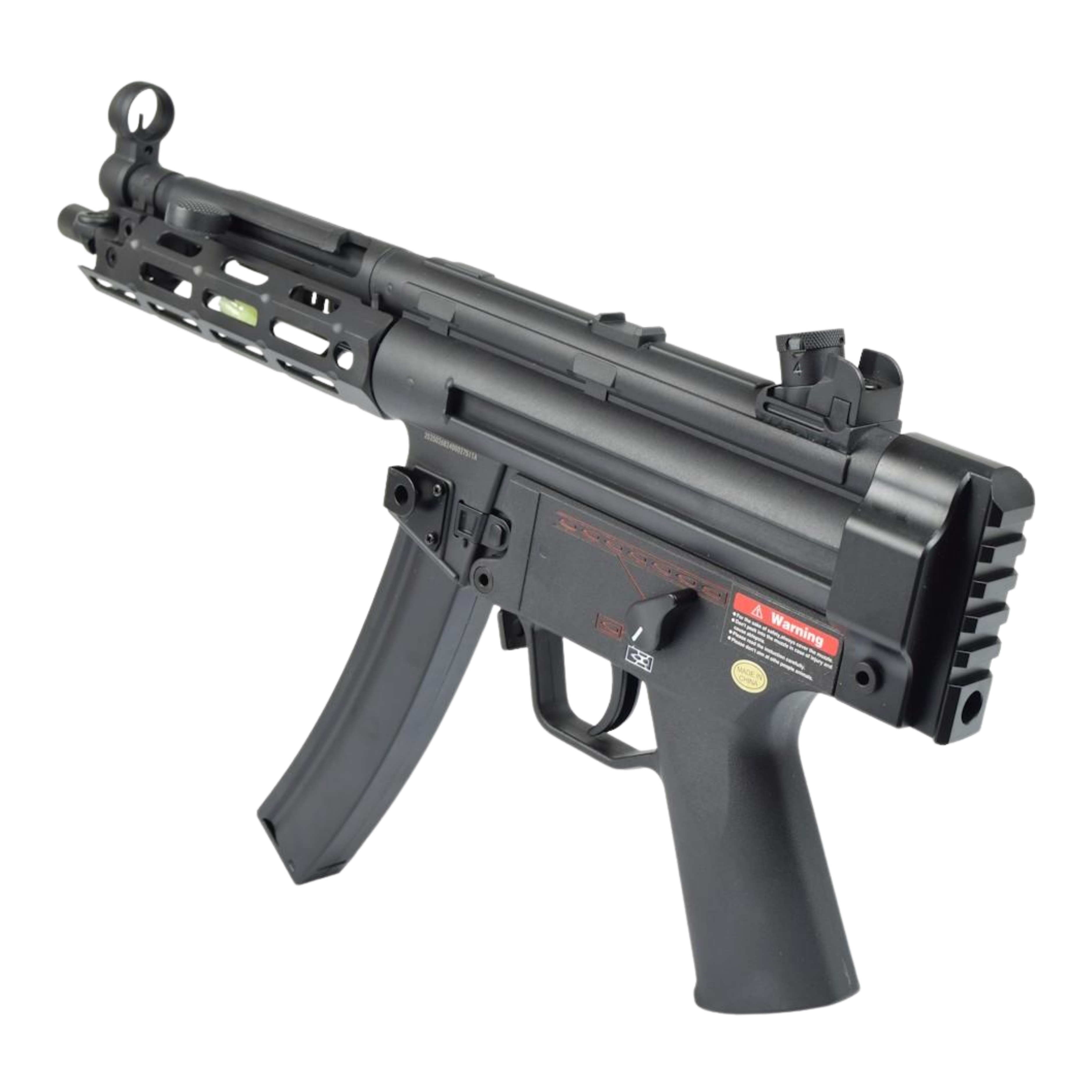 Golden Eagle MP5 M-LOK SMG Gel Blaster with Picatinny Rail Stock Adapter