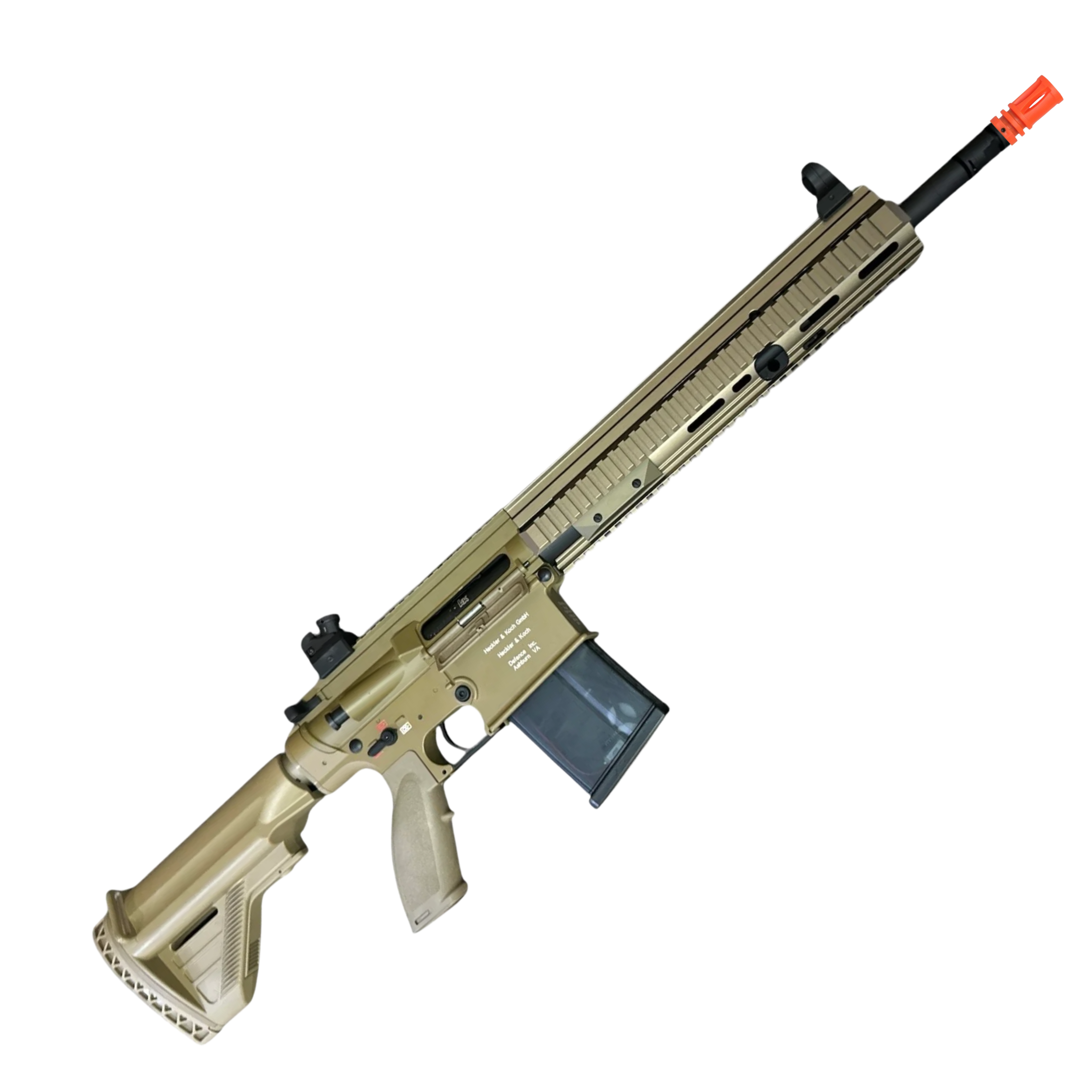 Golden Eagle HK417D Gel Blaster AEG Rifle w/12” Handguard - Tan