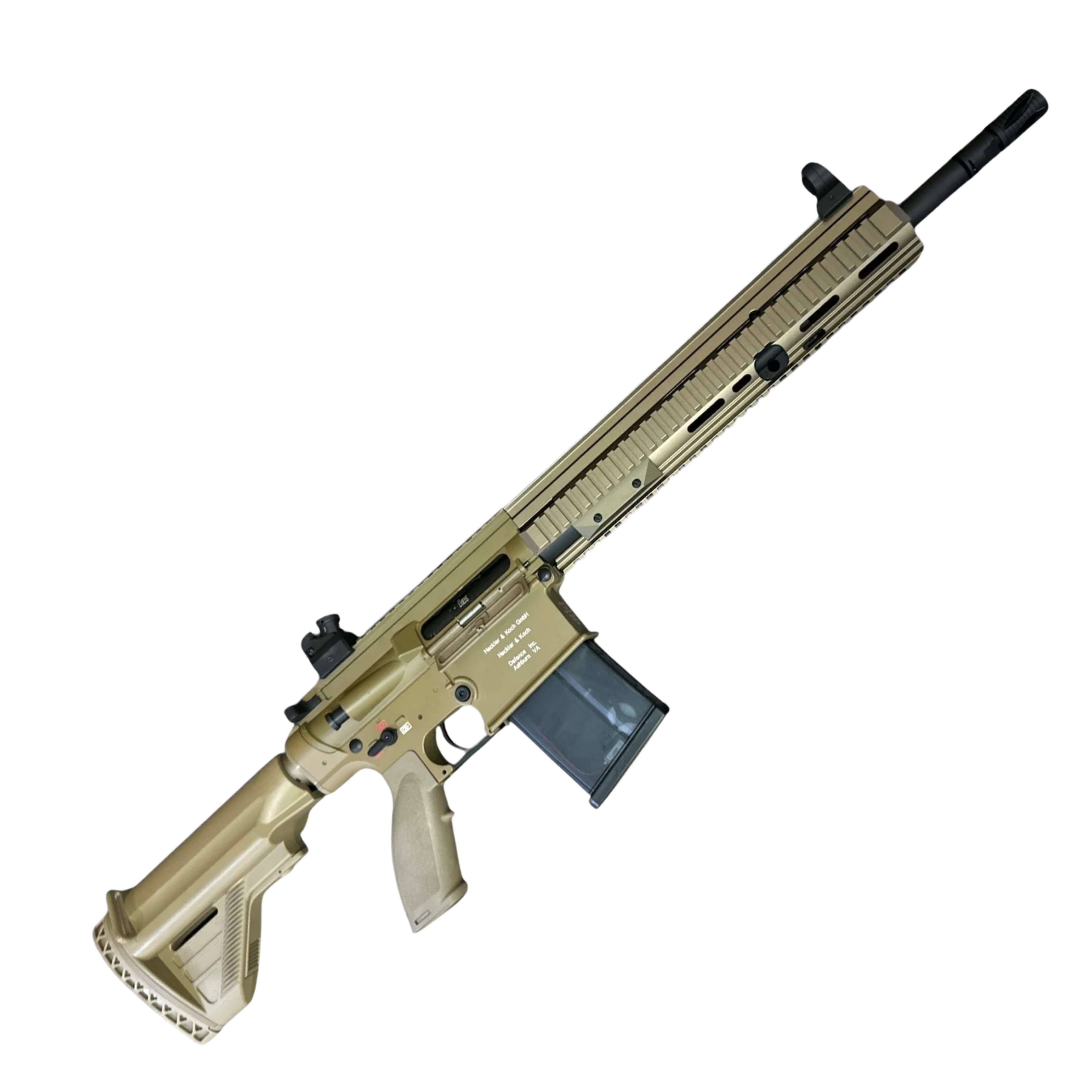 Golden Eagle HK417D Gel Blaster AEG Rifle w/12” Handguard - Tan