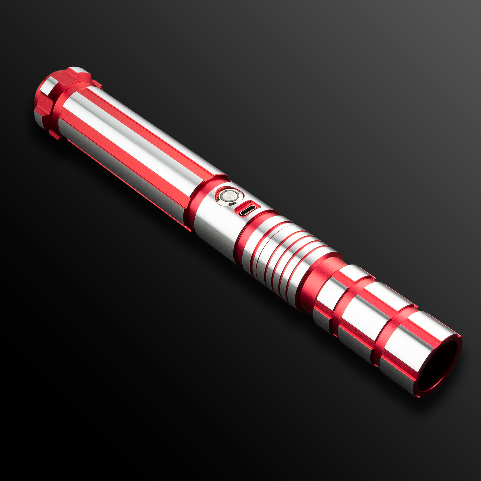 Tiplar Light Saber resting on a display stand - Battle Sabers
