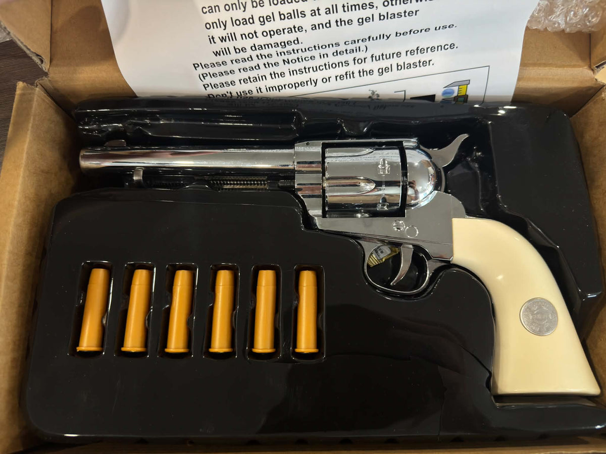 BONEYARD - Kele Colt 1873 Peacemaker Manual Metal Blaster – Silver