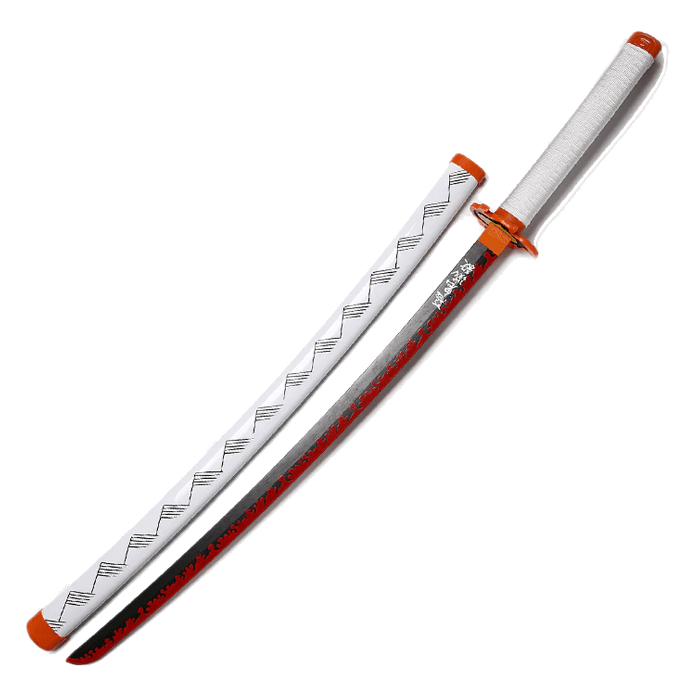 Kyojuro Rengoku sword red Nichirin katana - Battle Sabers