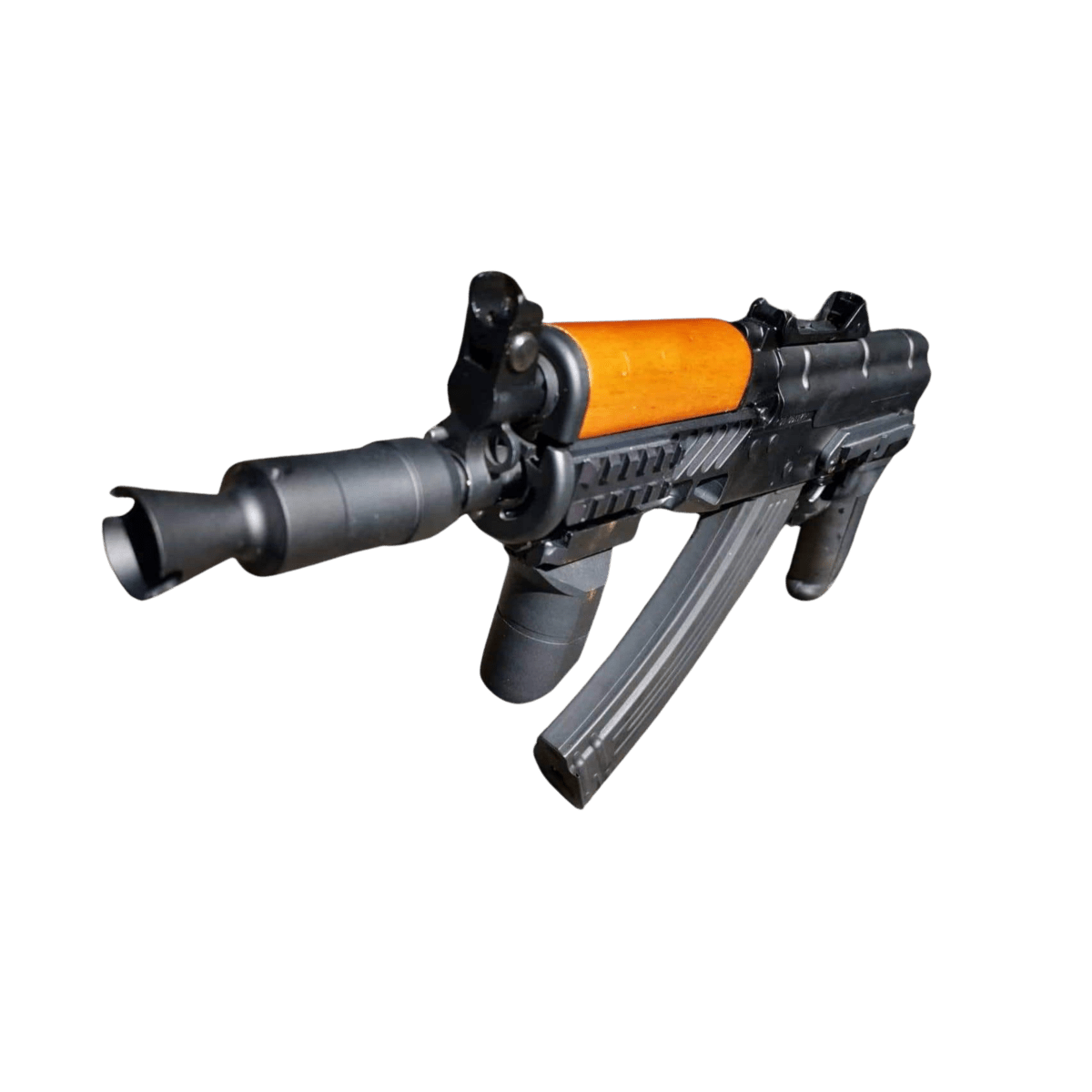 Double Bell AK74U AEG gel blaster CNC build wood finish - Tactical Edge Hobbies