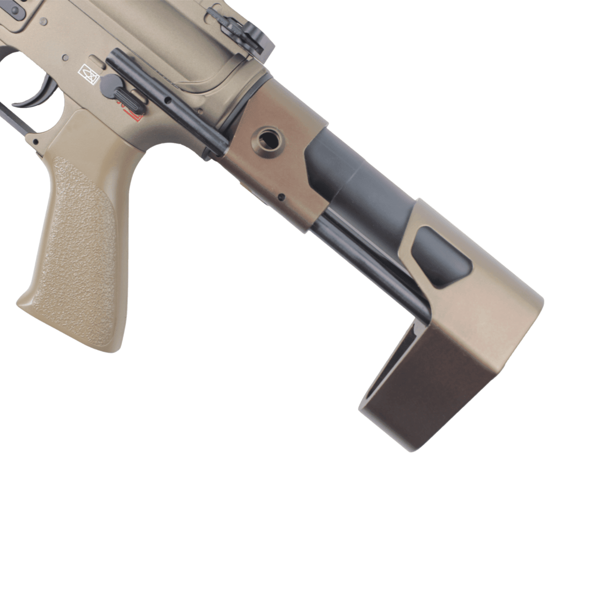 Double Bell HK416C Engraved Metal Gel Blaster - Tan