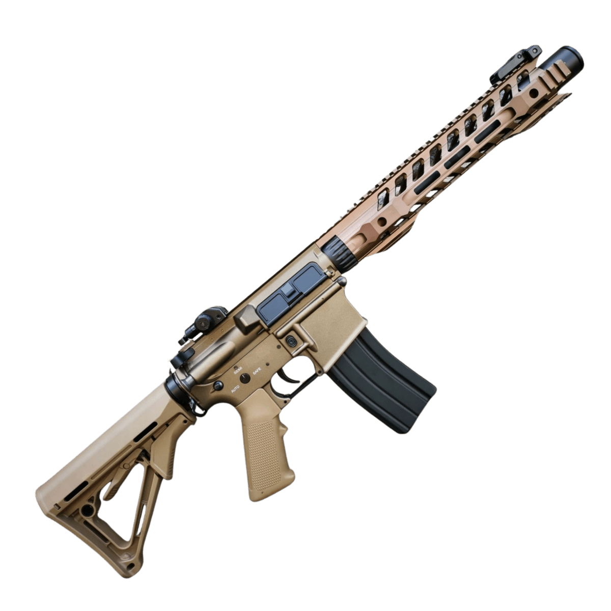 Double Bell M4 12" Skeletonized Handguard AEG Gel Blaster - Tan