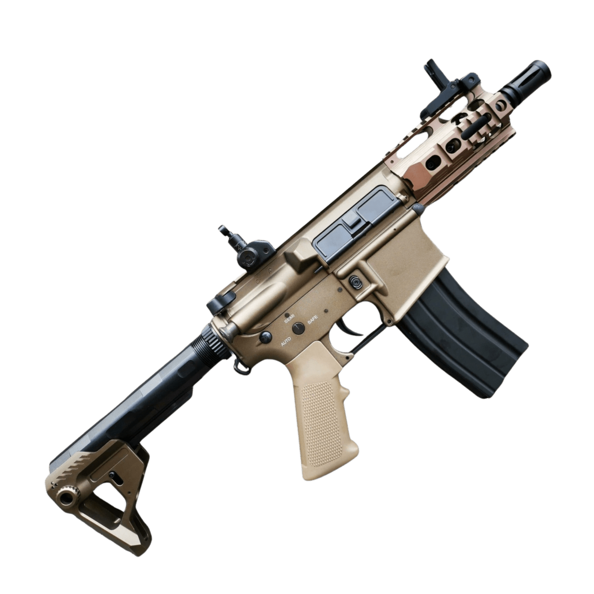 Double Bell M4 Pistol AEG Metal Gel Blaster - Tan