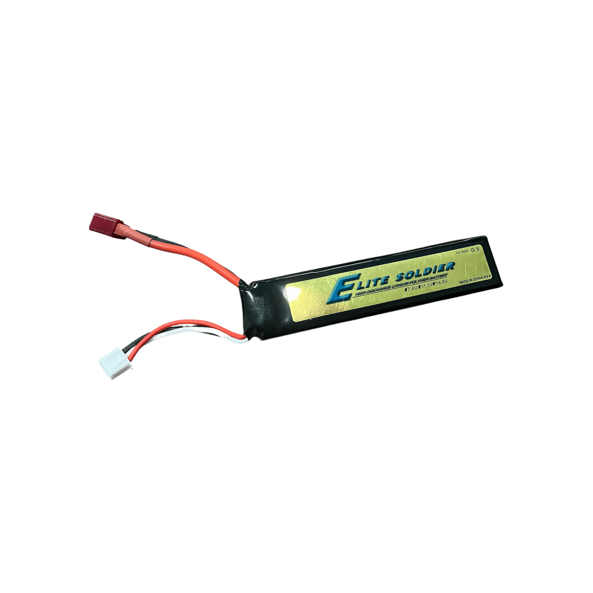 Elite Soldier 7.4v 750mAh battery with Deans connector - Tactical Edge Hobbies
