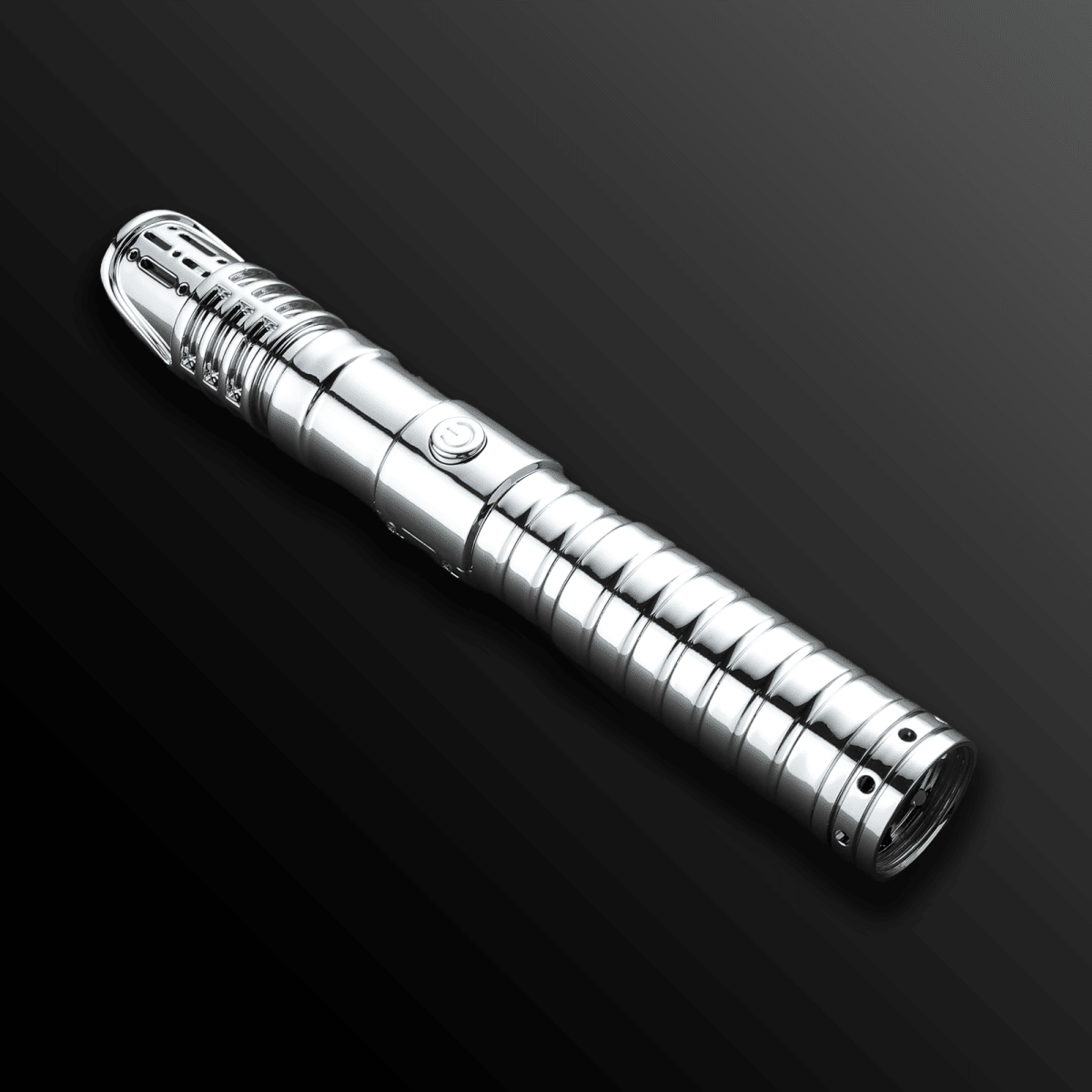 Escuyer Light Saber glowing brightly in a dark setting - Tactical Edge Hobbies