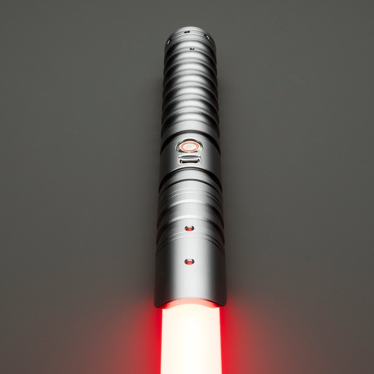 Illuminated silver Force Light Saber glowing in the dark - Tactical Edge Hobbies