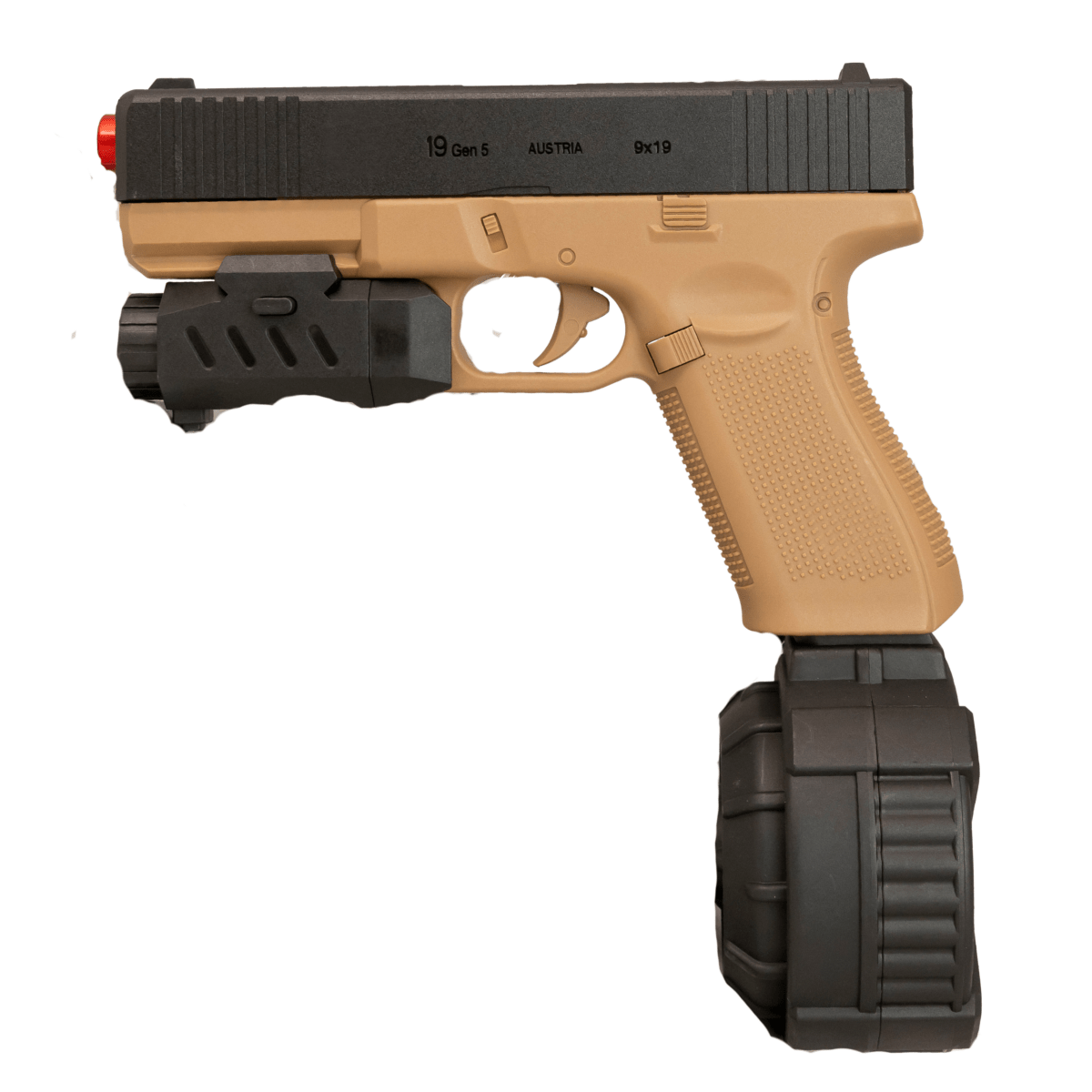 G19 Gen 5 AEG Gel Blaster with Stick and Drum Mag