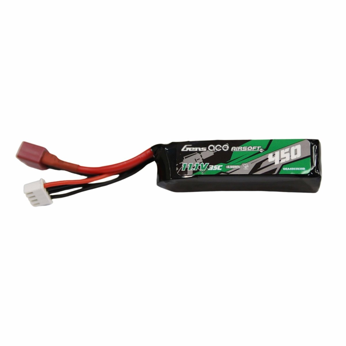 Gensace 35C 450mAh 11.1V Gel Blaster Battery with T Plug - Tactical Edge Hobbies