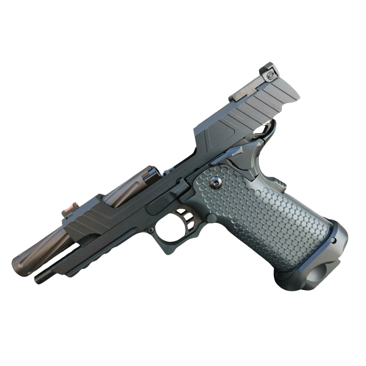 Golden Eagle 3402 Metal GMX Hi-Capa 5.1 Gas Blow Back Gel Blaster - Black/Sand Barrel