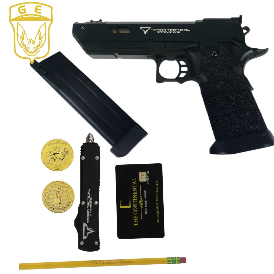 Golden Eagle JW4 TTI Pit Viper GBB Gel Blaster in Wooden Collector Box