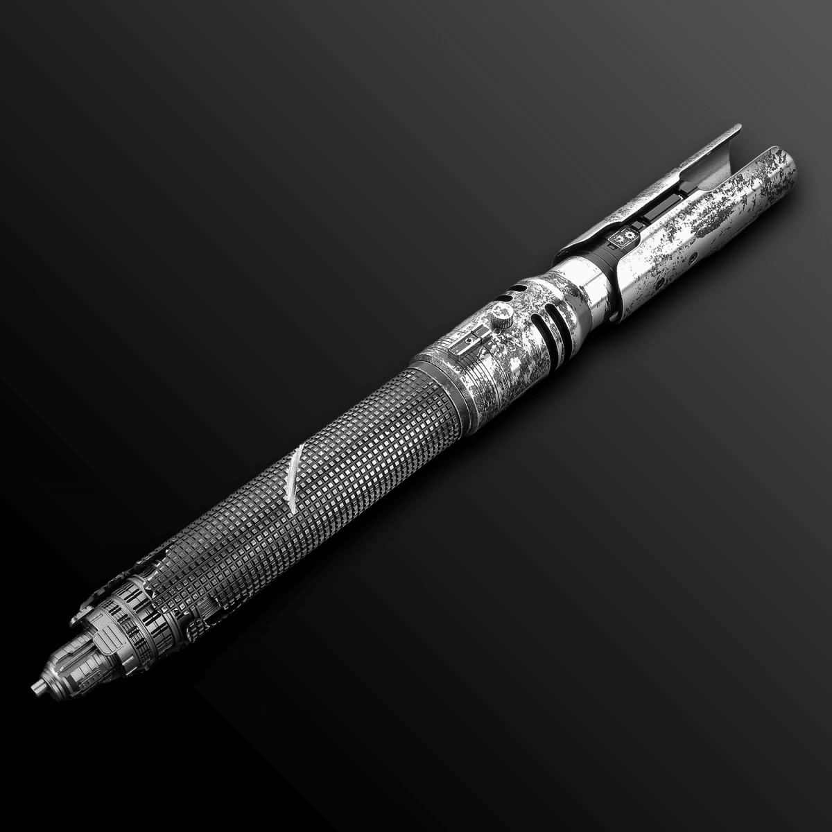 Distressed Cal Kestis lightsaber with worn metallic hilt – Battle Sabers