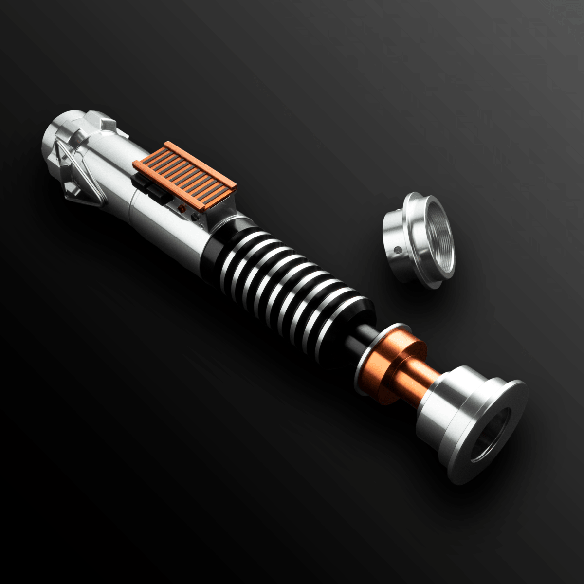 Custom Luke Skywalker V2 lightsaber with polished metallic hilt – Battle Sabers
