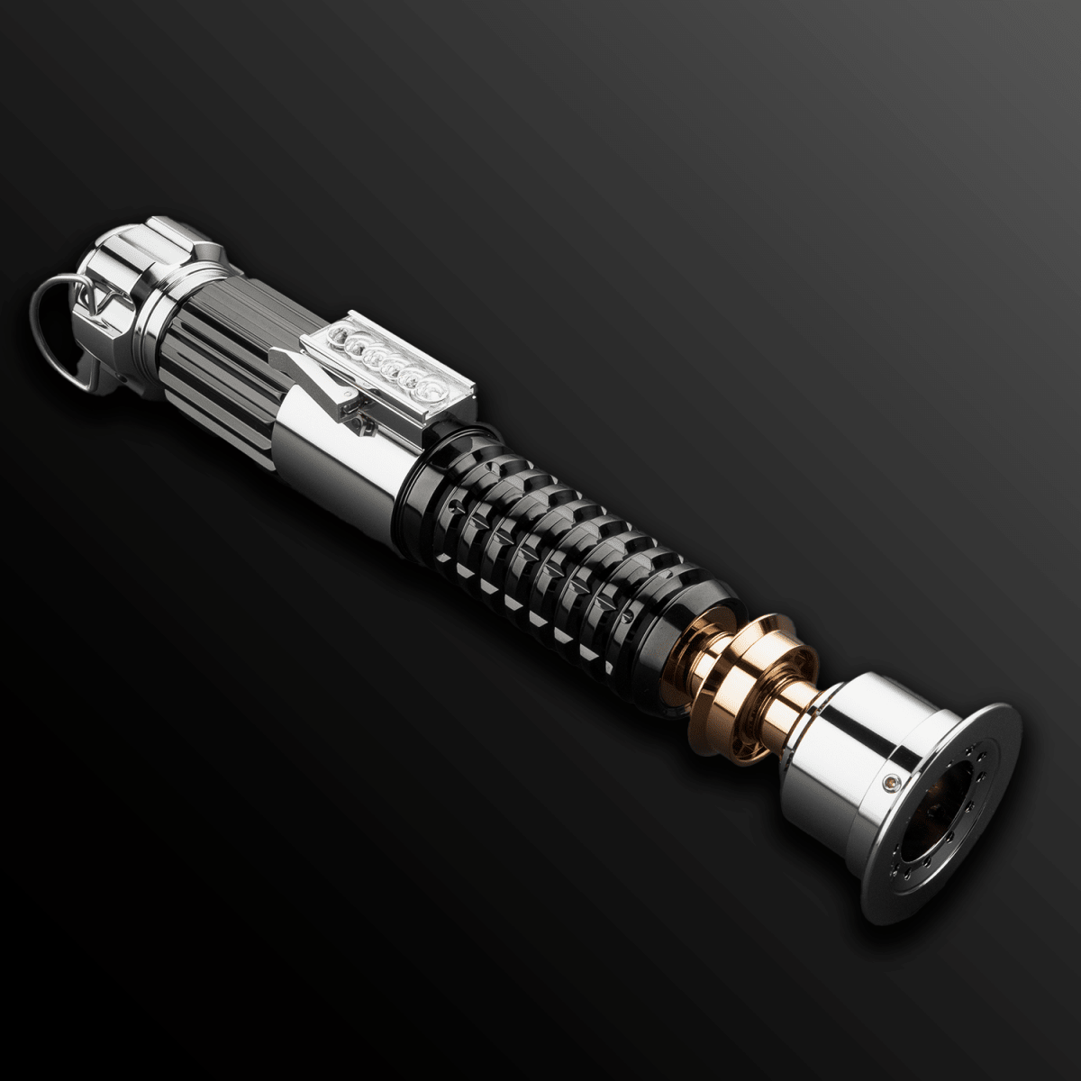 Custom Obi-Wan lightsaber with sleek metallic hilt – Battle Sabers