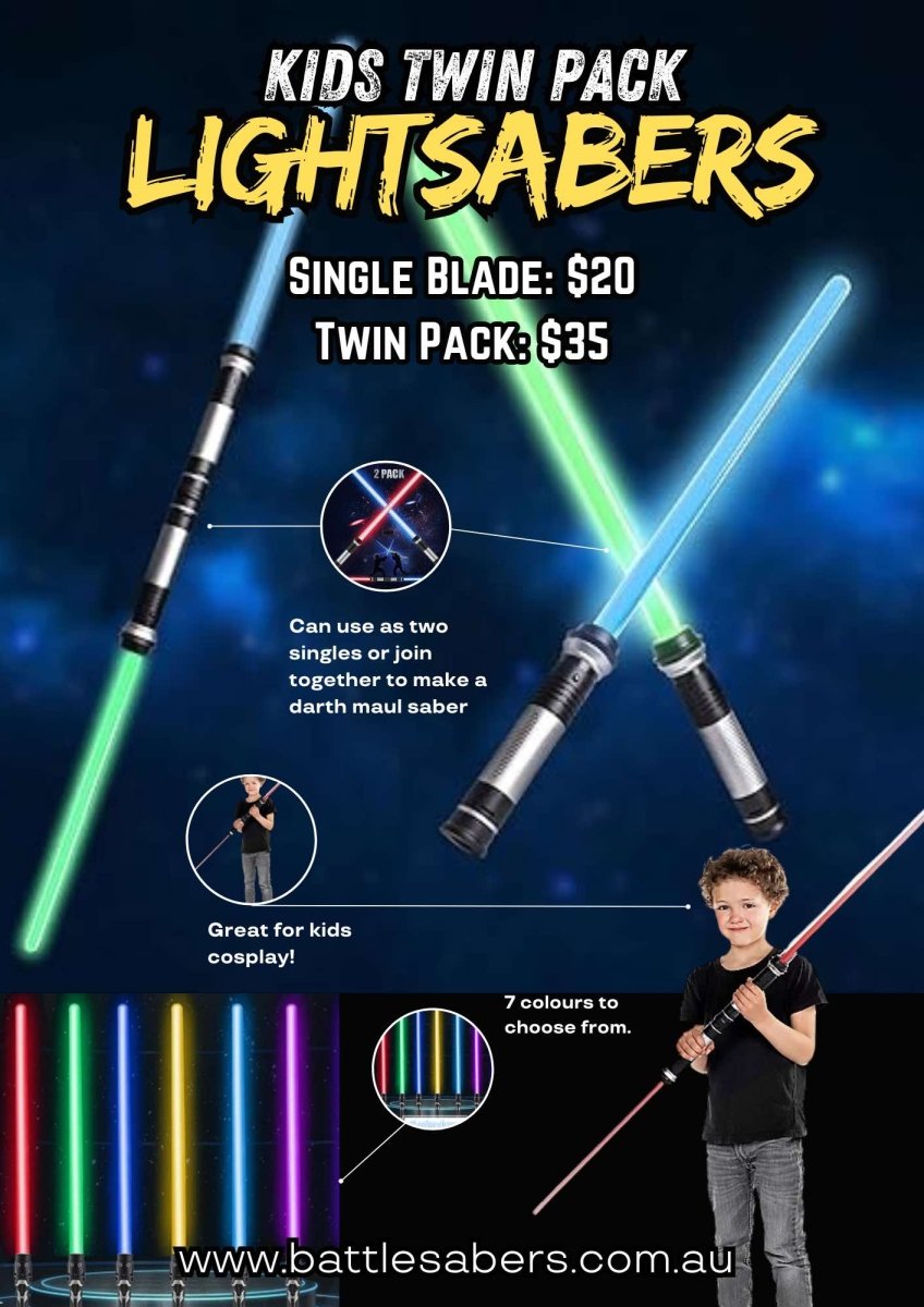 Kids toy sabers with glowing LED light effect - Tactical Edge Hobbies