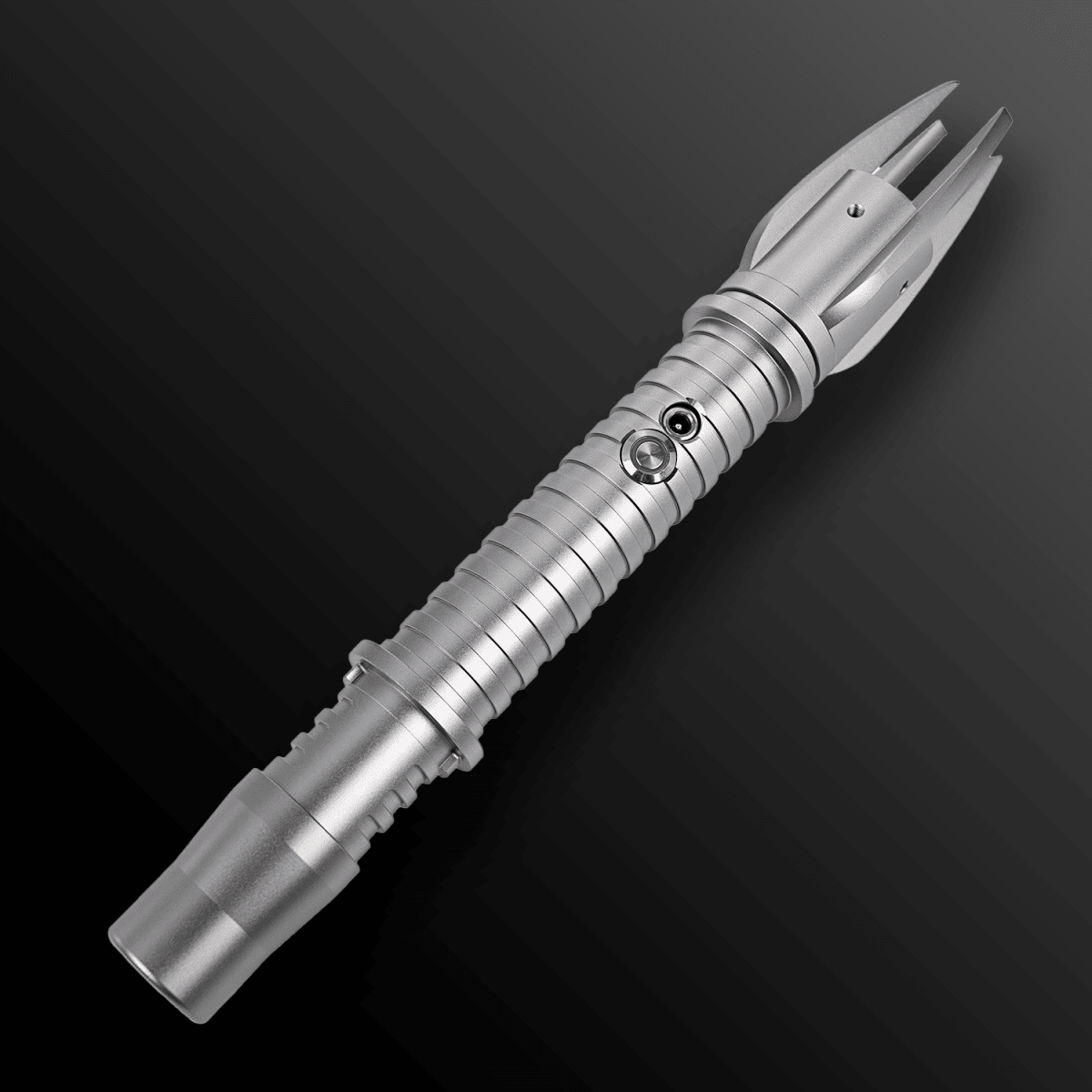 Side view of Phoenix Light Saber with a polished hilt - Battle Sabers