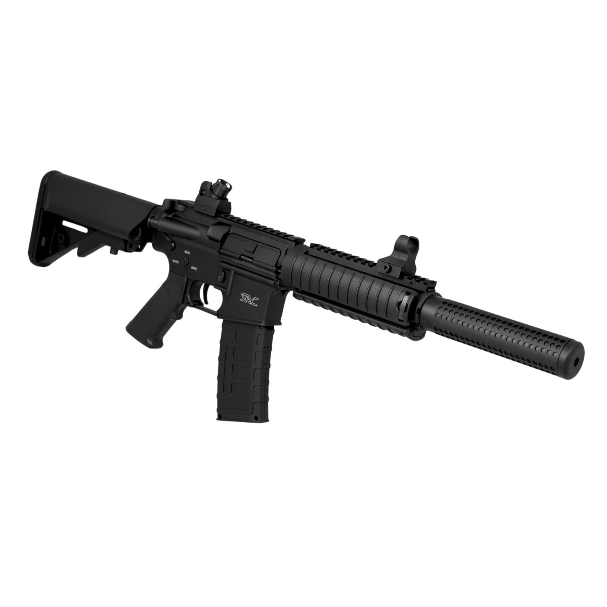 SRC SR4 SD Gen II gel blaster equipped with integrated suppressor - Tactical Edge Hobbies
