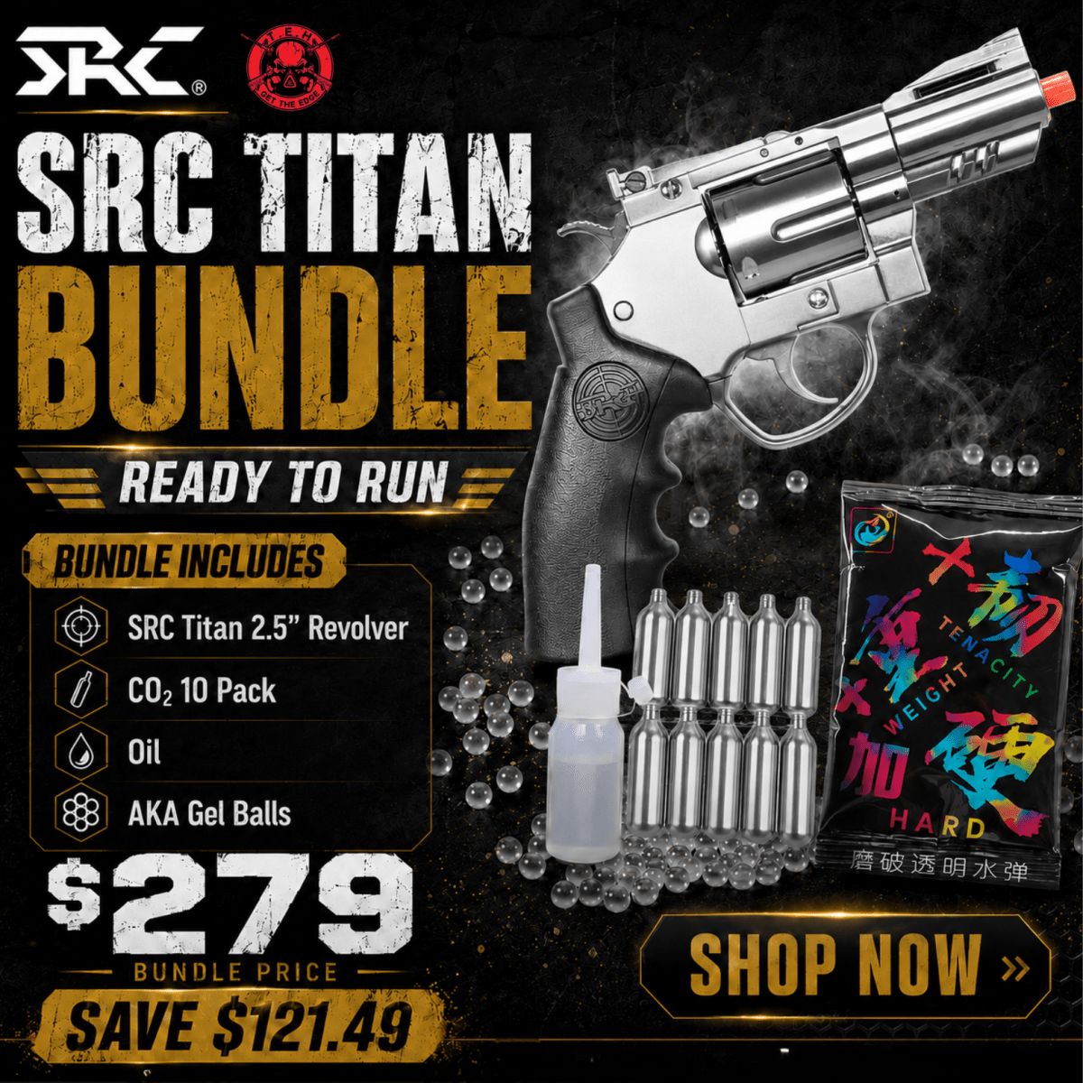 SRC Titan Bundle 2.5" Chrome