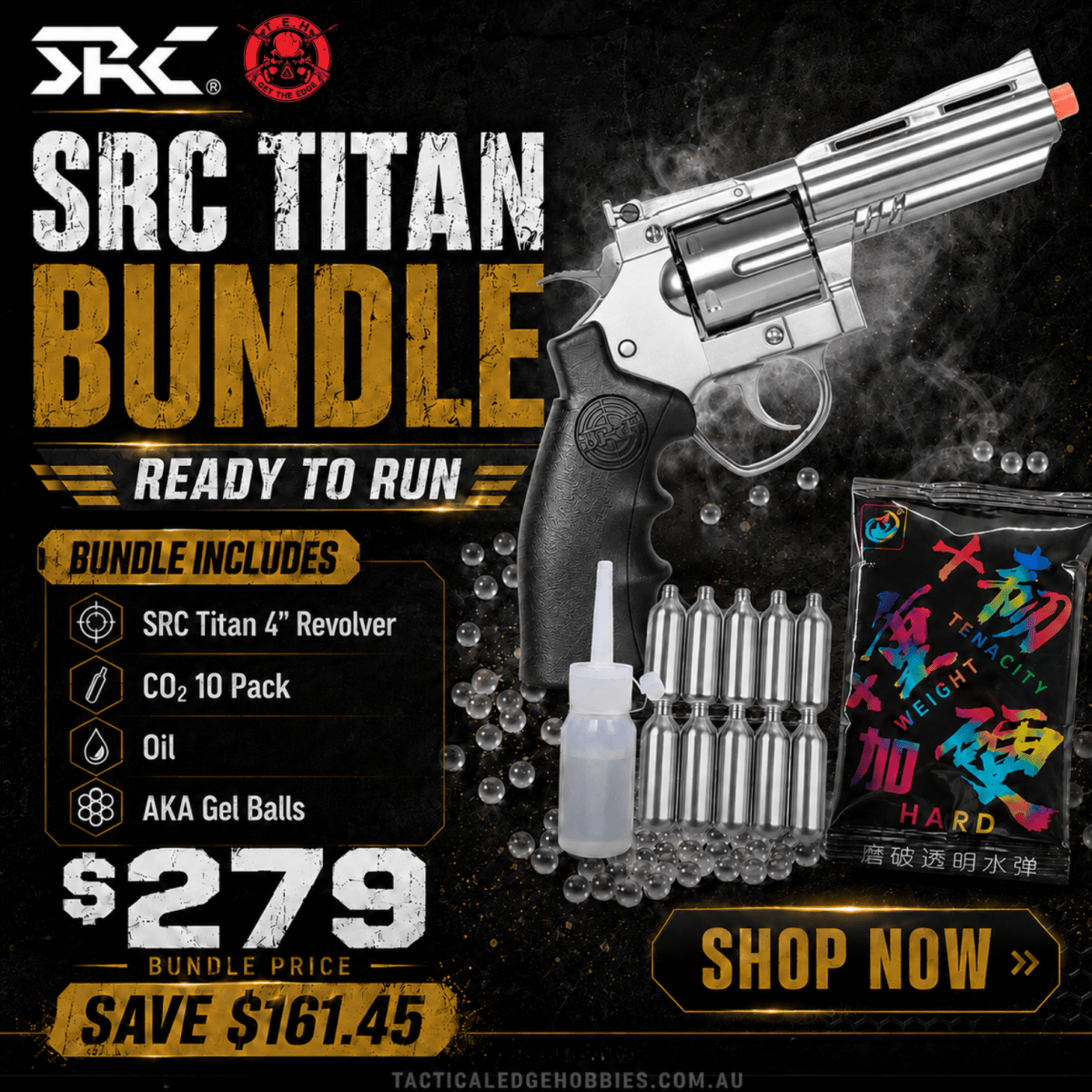 SRC Titan Bundle 4" Chrome