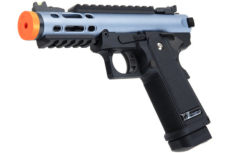 High-performance WE Galaxy Hi-Capa 5.1 Type A GBB Gel Blaster with blue slide - Tactical Edge Hobbies