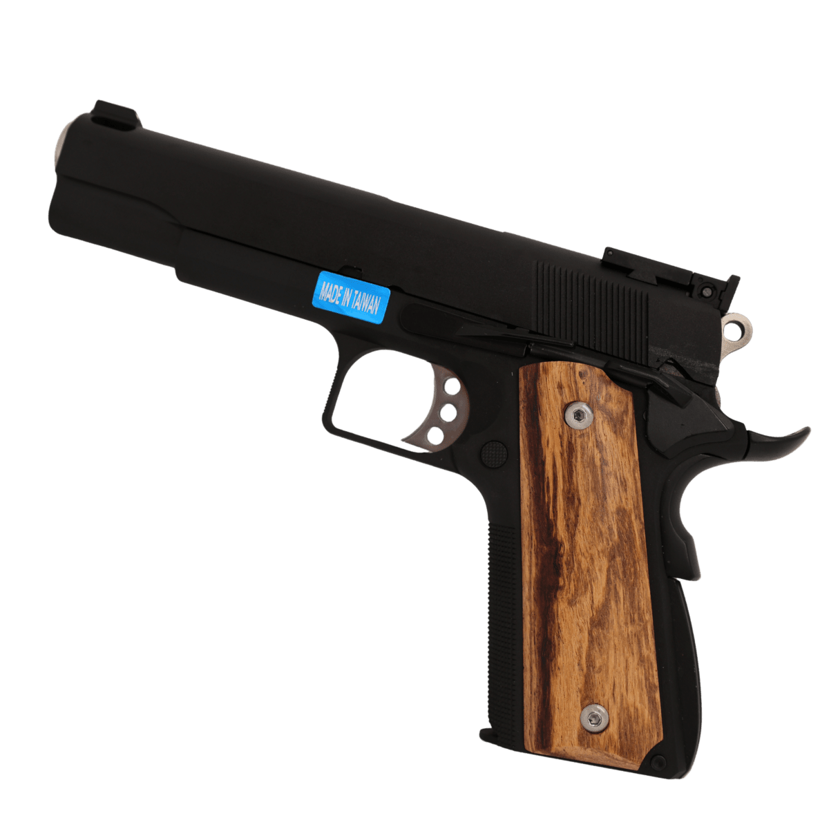 1911 gas blowback gel blaster light wood grips by WE Tech - Tactical Edge Hobbies
