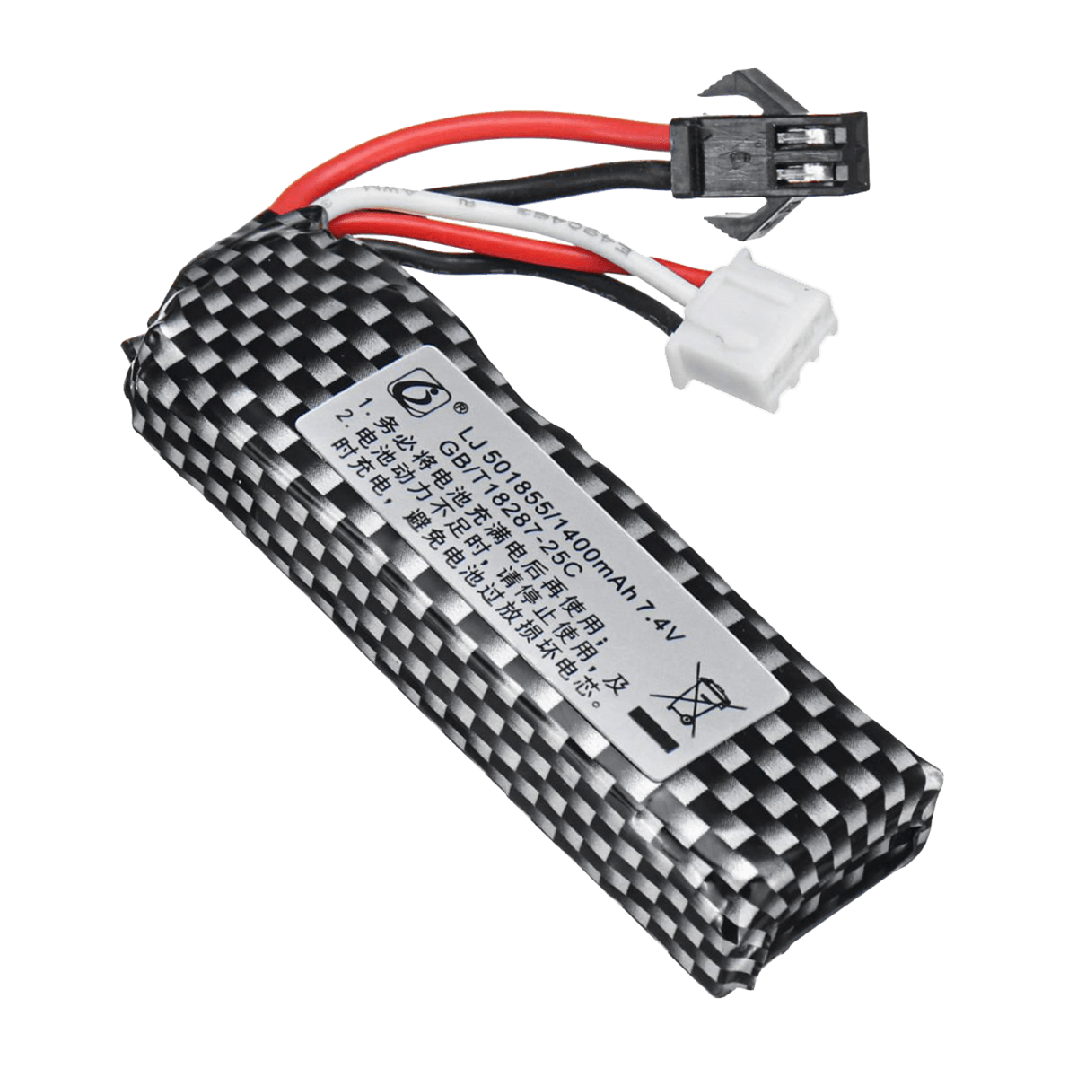 7.4v 1400 mAh Lithium Battery - Tactical Edge Hobbies