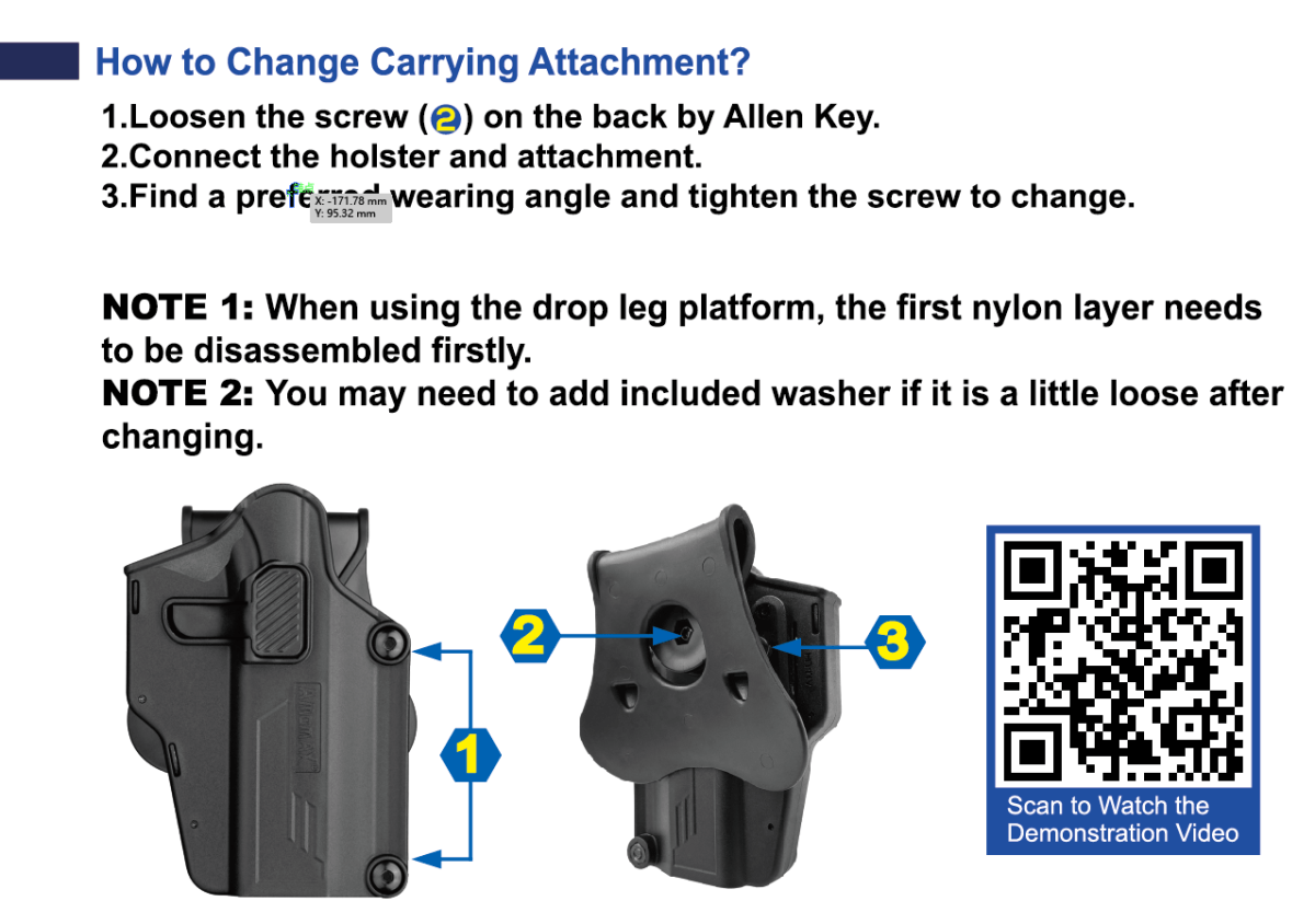 Amomax Per-Fit Hard Shell Holster - Left Hand - Tactical Edge Hobbies
