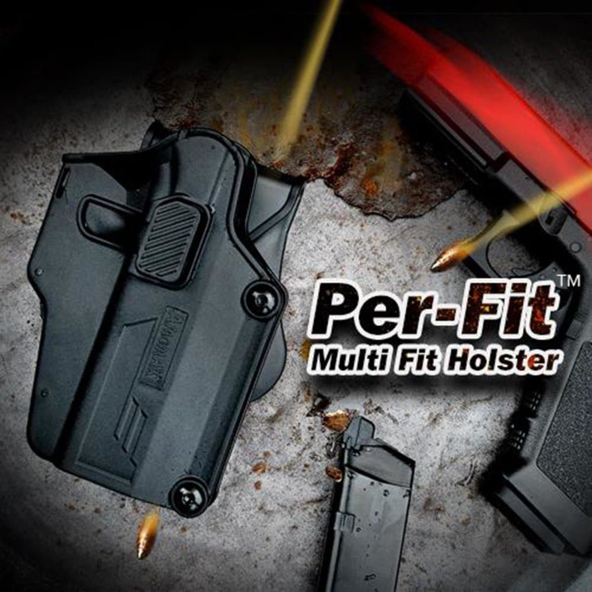 Amomax Per-Fit Hard Shell Holster - Left Hand - Tactical Edge Hobbies