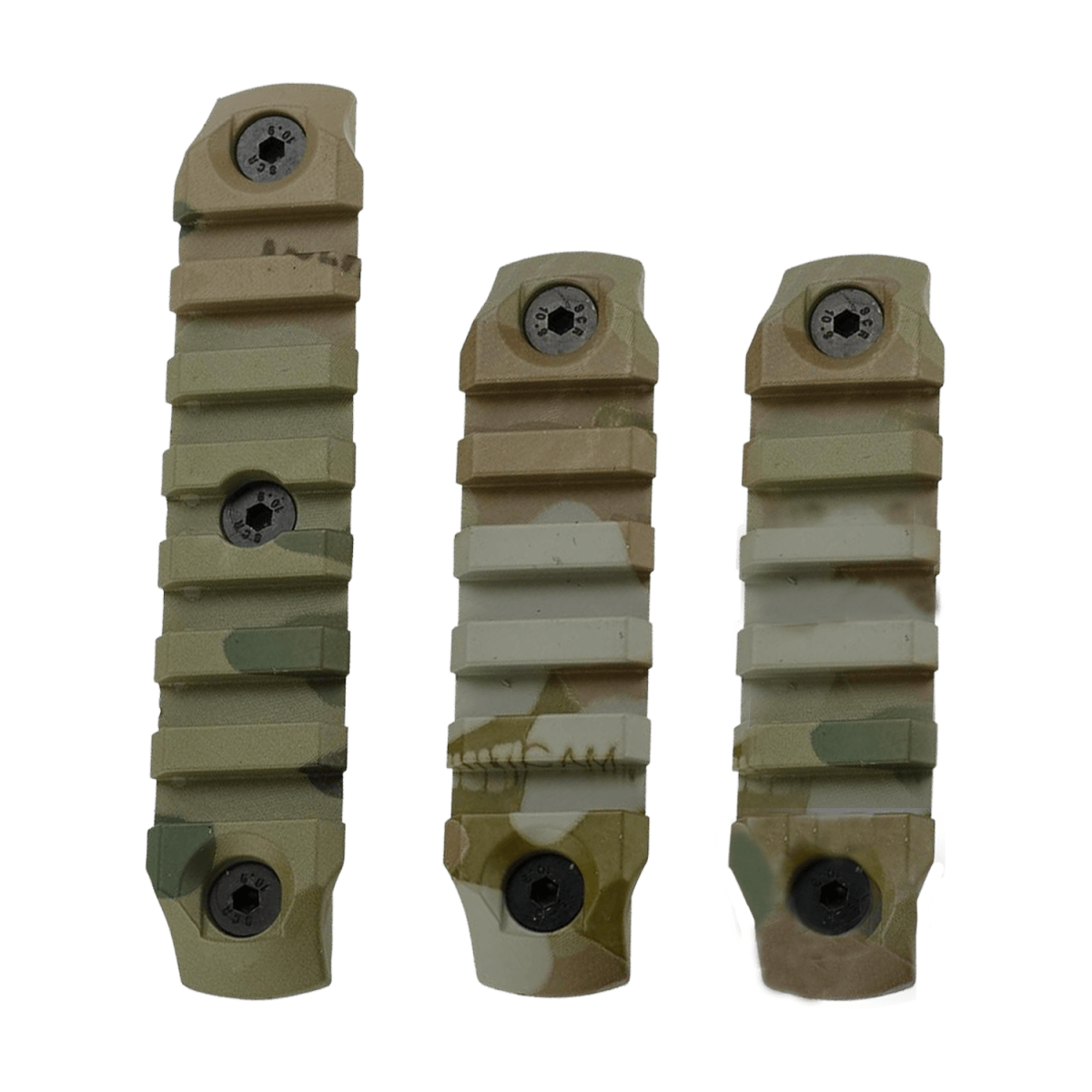 DYTAC Keymod Polymer Rail Set in Multicam for enhanced gel blaster customization - Tactical Edge Hobbies