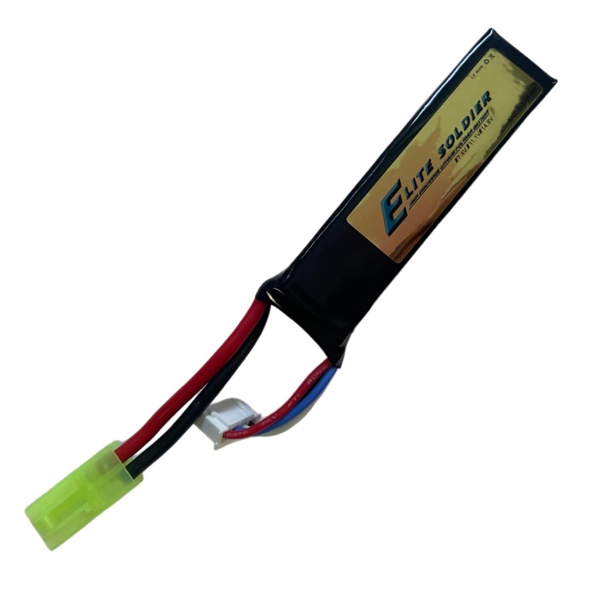 Reliable Elite Soldier 11.1V Small Battery with Tamiya Plug for enhanced gel blaster action - Tactical Edge Hobbies