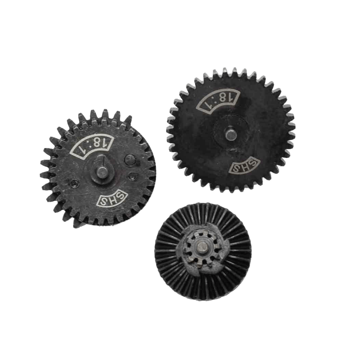 SHS 18:1 Carbon Steel Gears providing high-performance reliability for airsoft gearboxes - Tactical Edge Hobbies