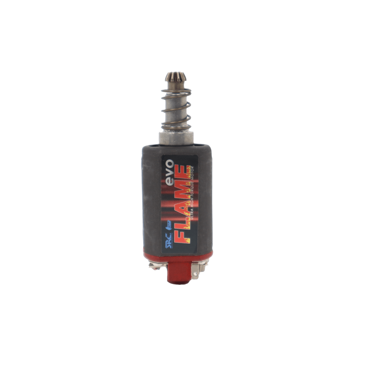 Durable SRC Flame Evo Ultra High Torque Motor (long axle) for airsoft upgrades - Tactical Edge Hobbies