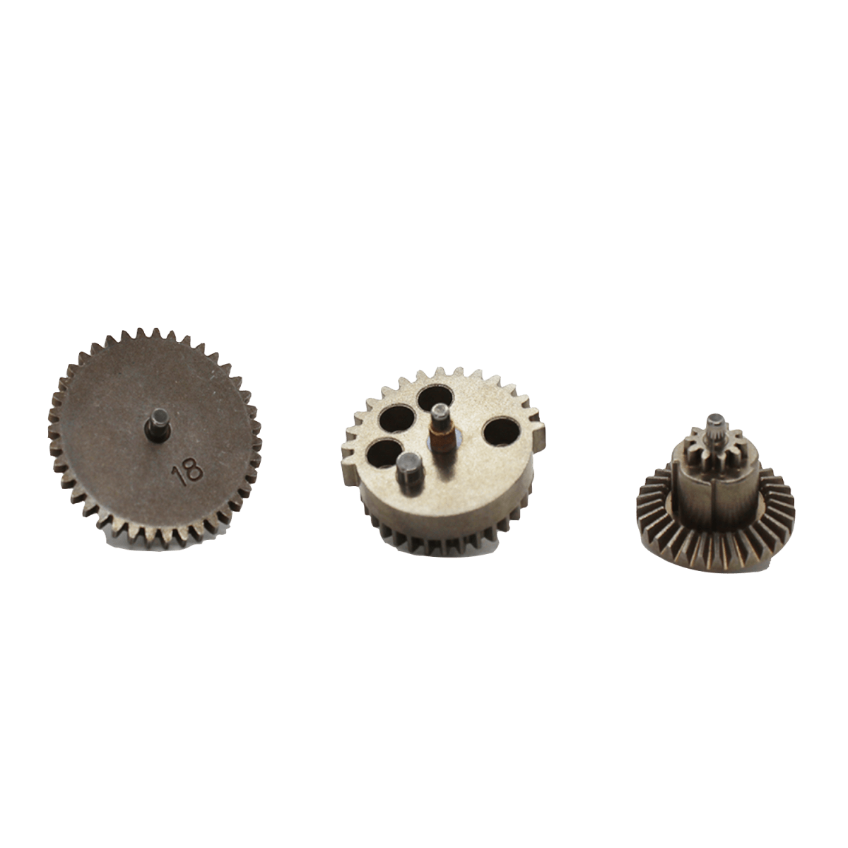 Durable SRC Steel Gear Set with 8mm Bearings for reliable airsoft operation - Tactical Edge Hobbies