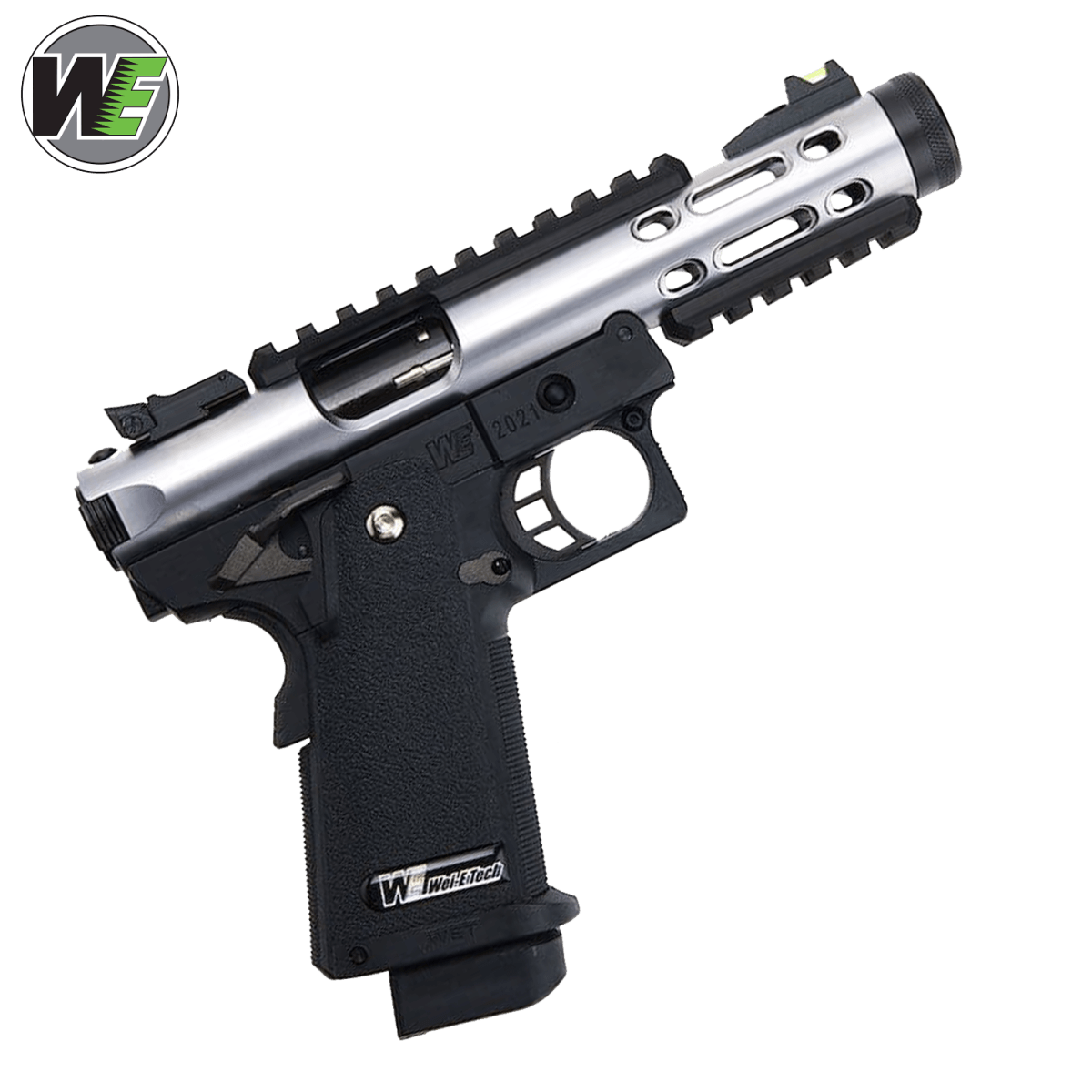 High-performance WE Galaxy Hi-Capa 5.1 Type A GBB Gel Blaster with silver slide - Tactical Edge Hobbies