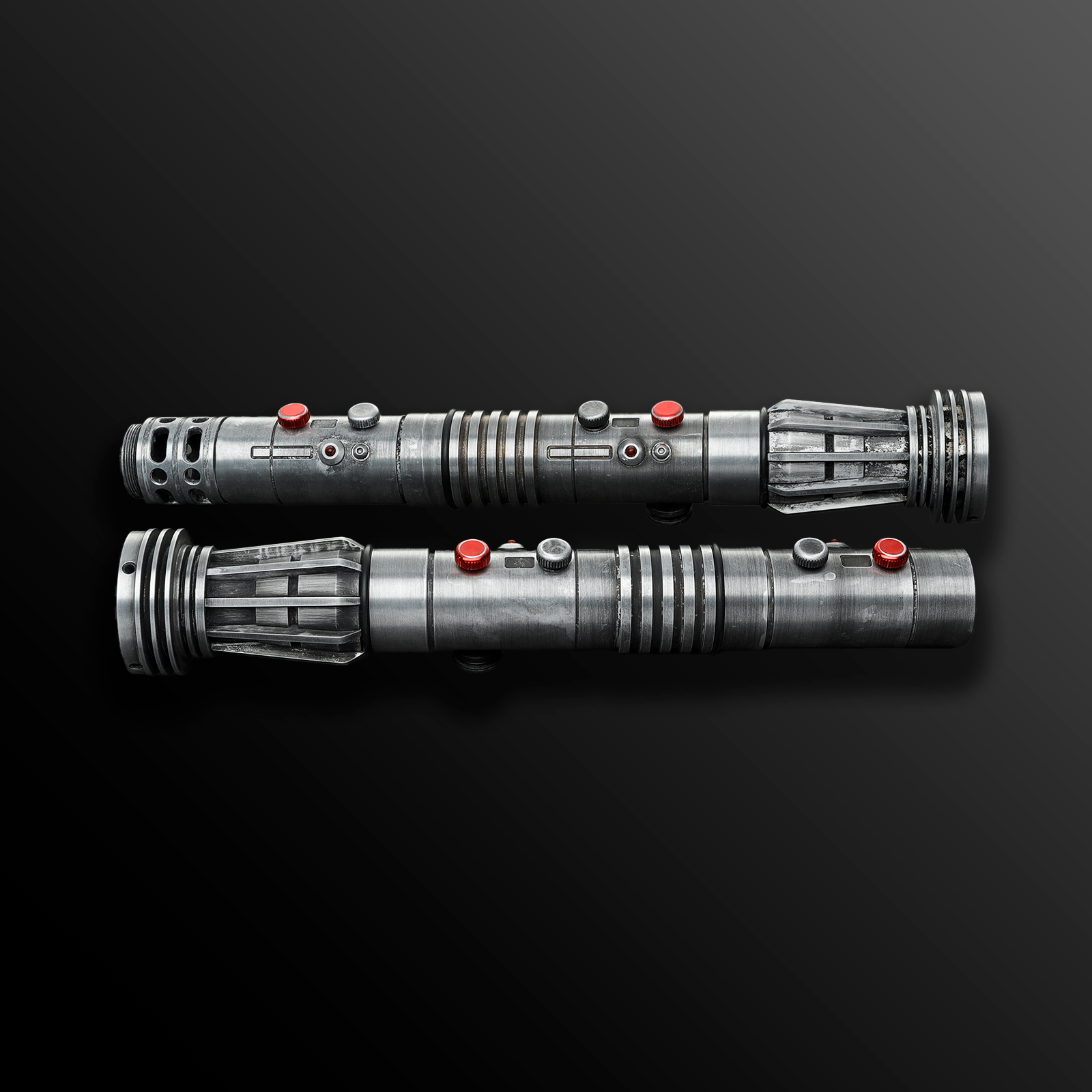 Darth Maul Dual Wield Light Saber Replica Weathered - Battle Sabers