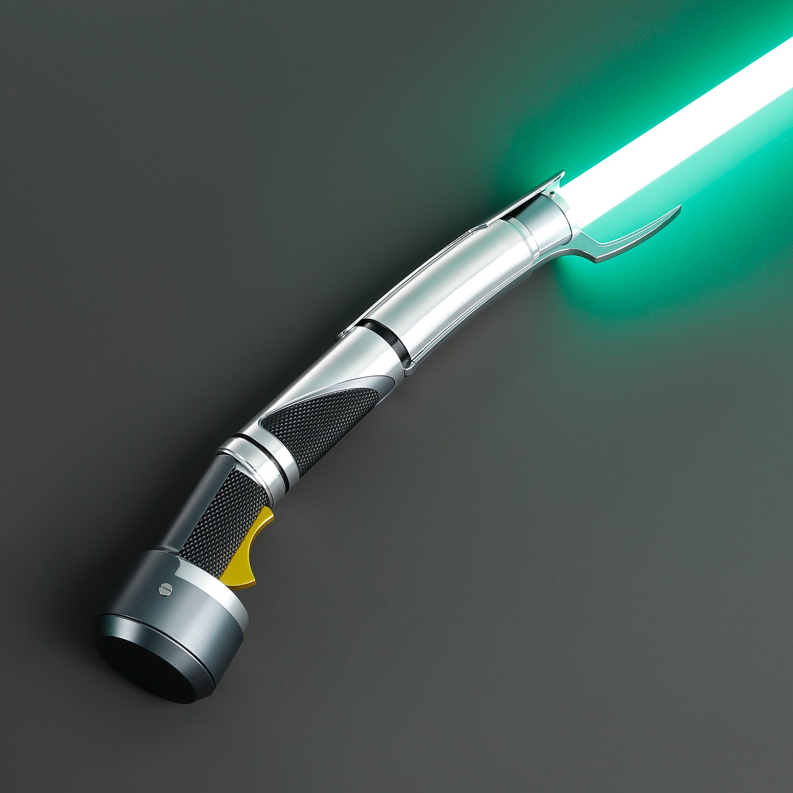Count Dooku curved hilt lightsaber with dark red blade and sleek design – Battle Sabers