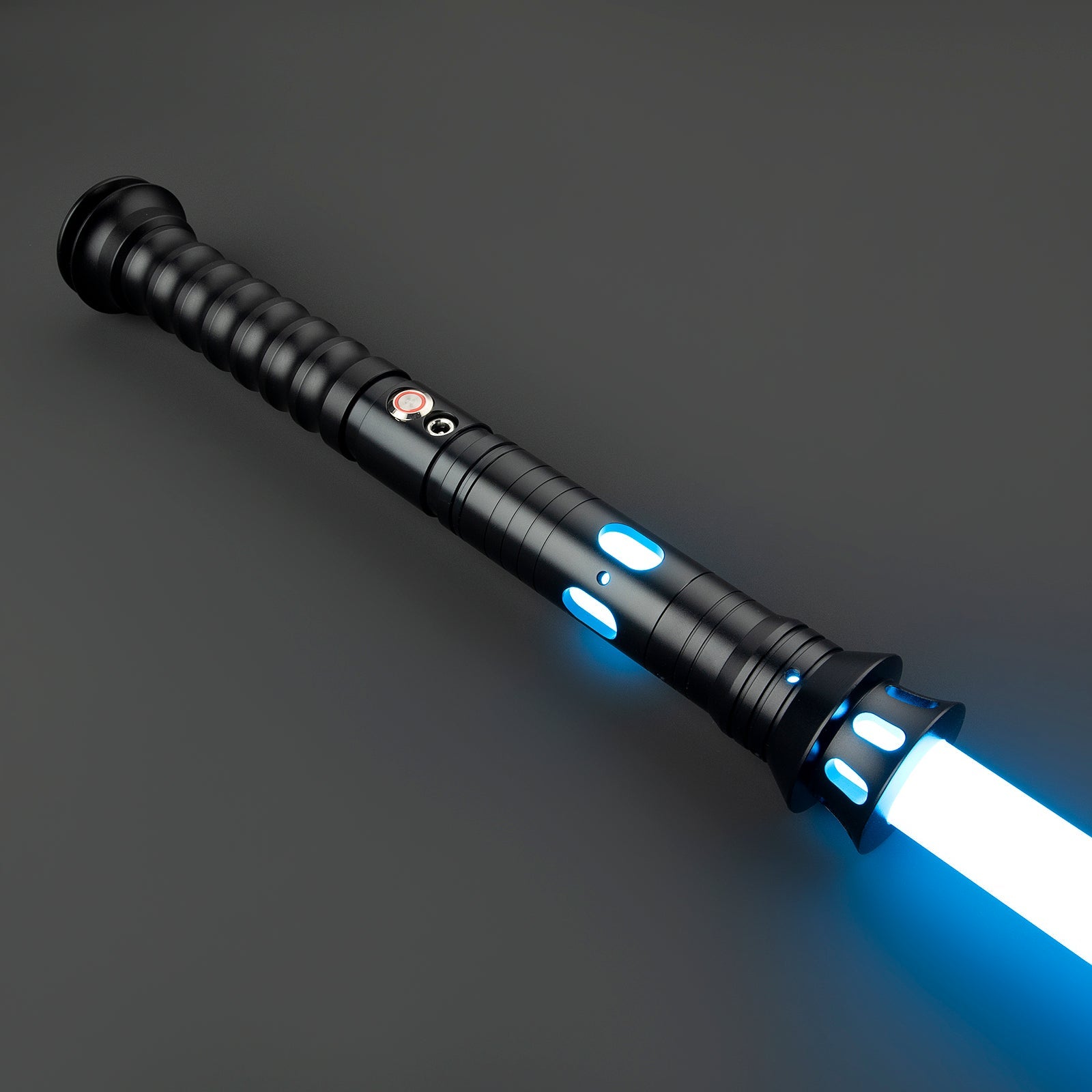 Lotus Light Saber resting on a reflective metallic surface - Battle Sabers