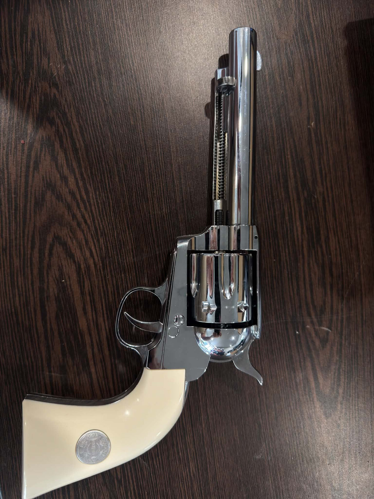 BONEYARD - Kele Colt 1873 Peacemaker Manual Metal Blaster – Silver