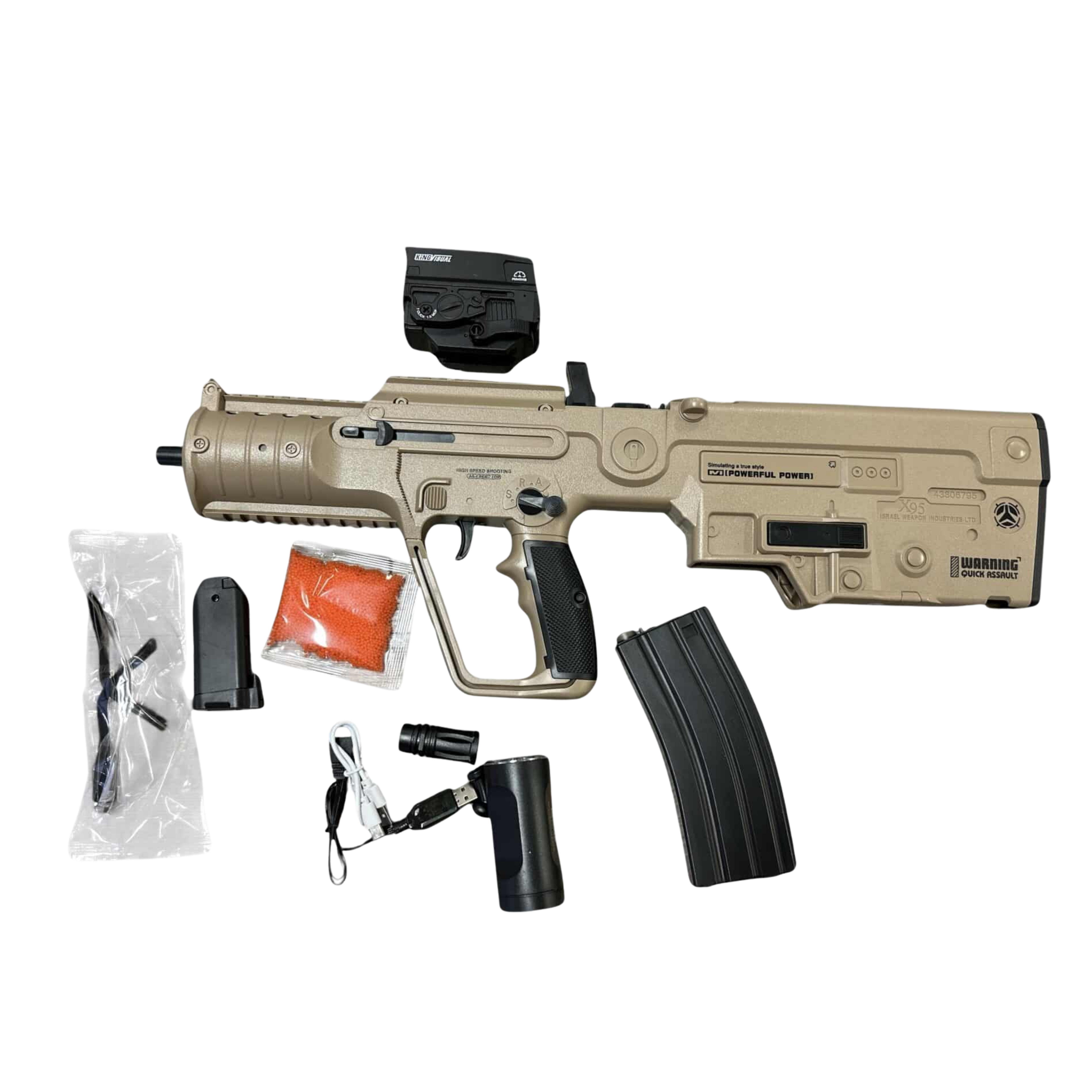 LeHui X95 Gel Blaster With Tracer unit - Tan