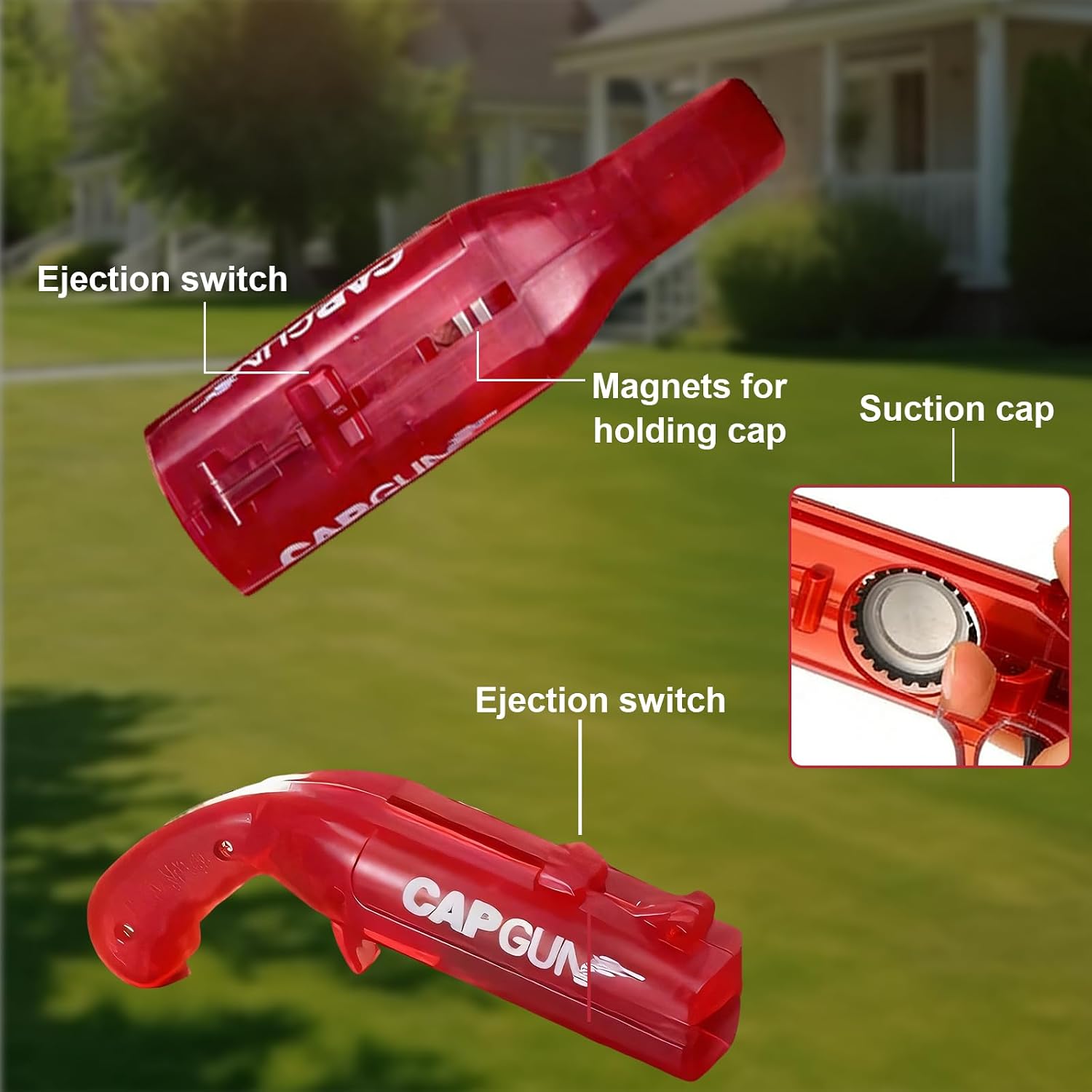 Cap Gun Bottle Opener - Black